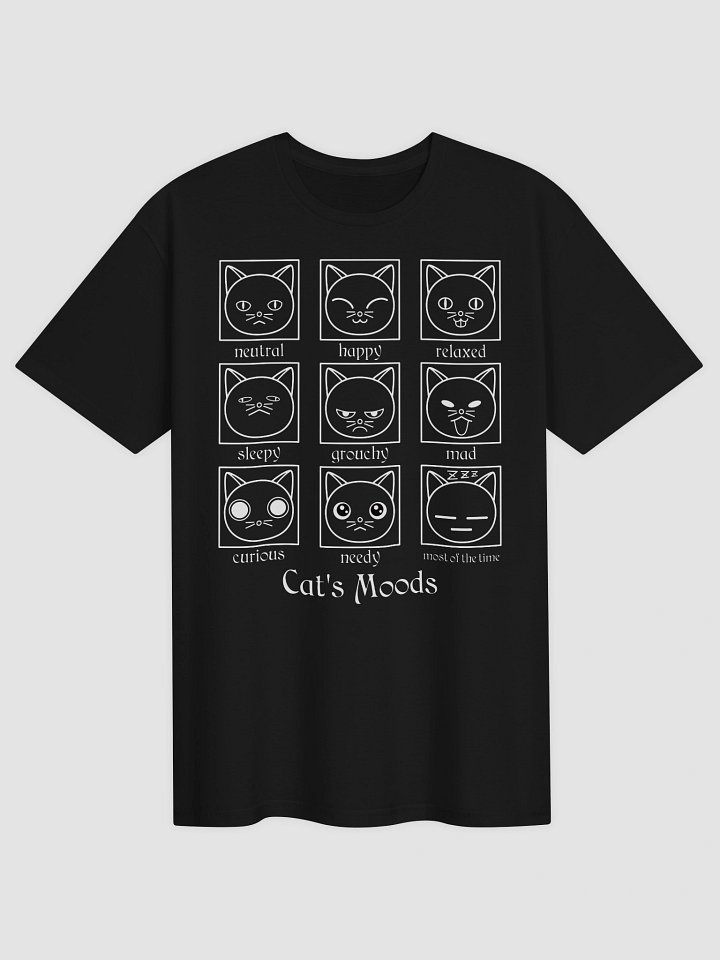 Cat's Moods (White Print) - Unisex Adult Super Soft Lightweight T-shirt product image (4)