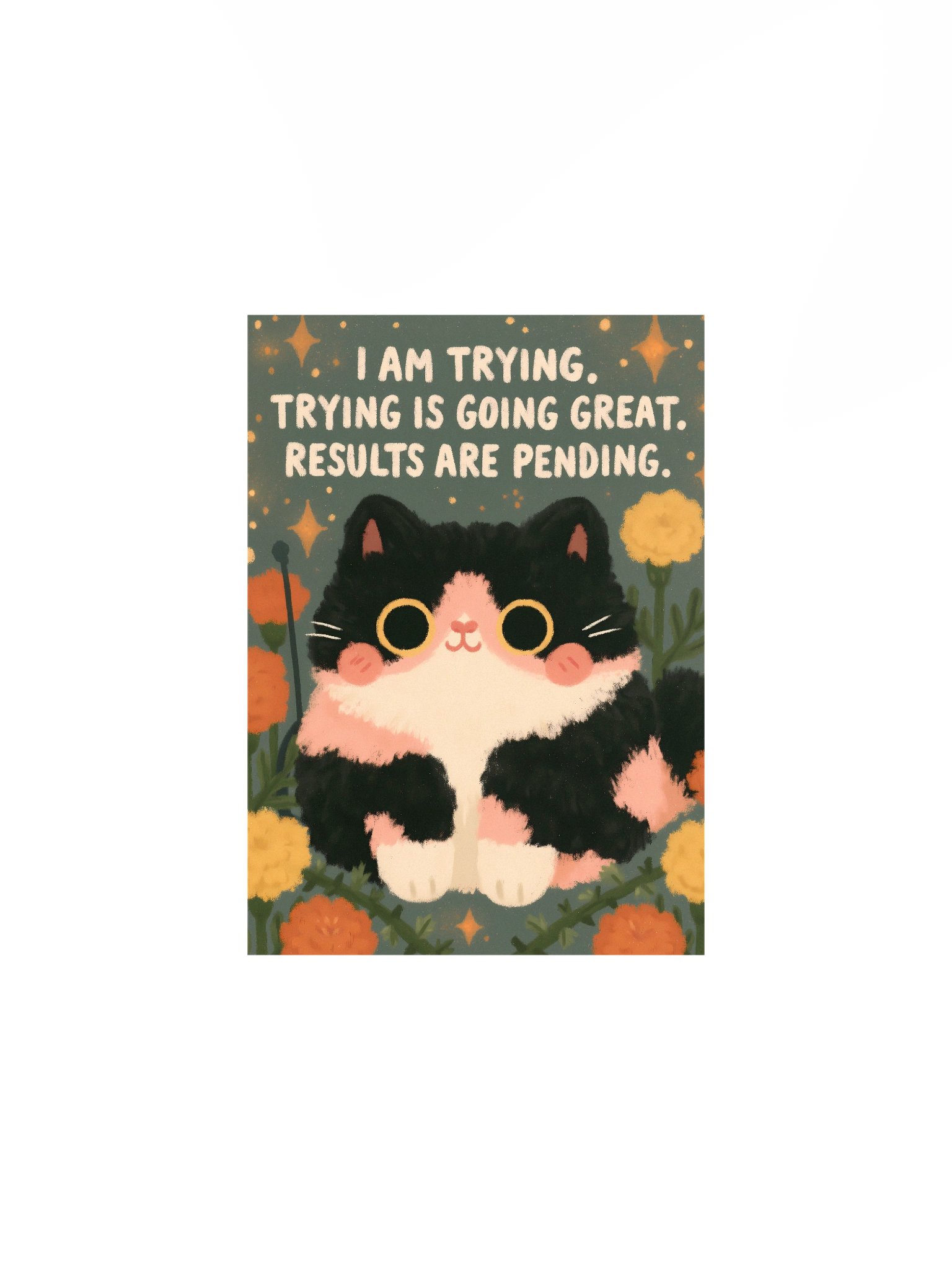 Trying Is Going Great Cat Poster product image (1)