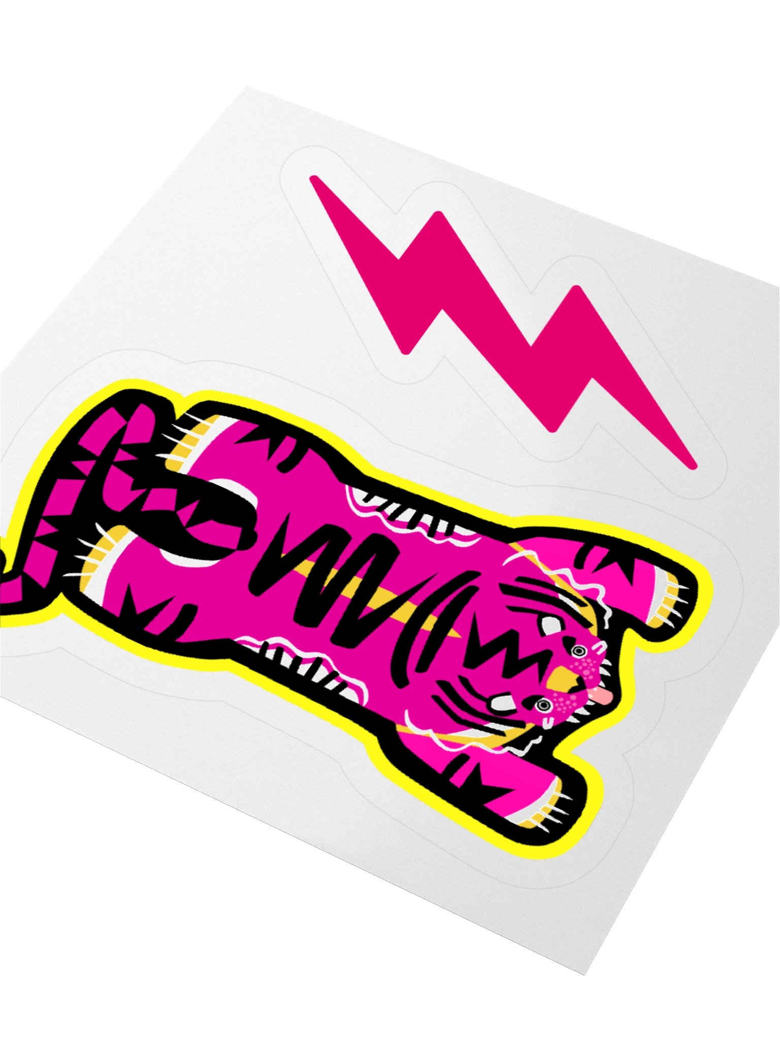 Pink and Yellow Tiger Sticker product image (3)
