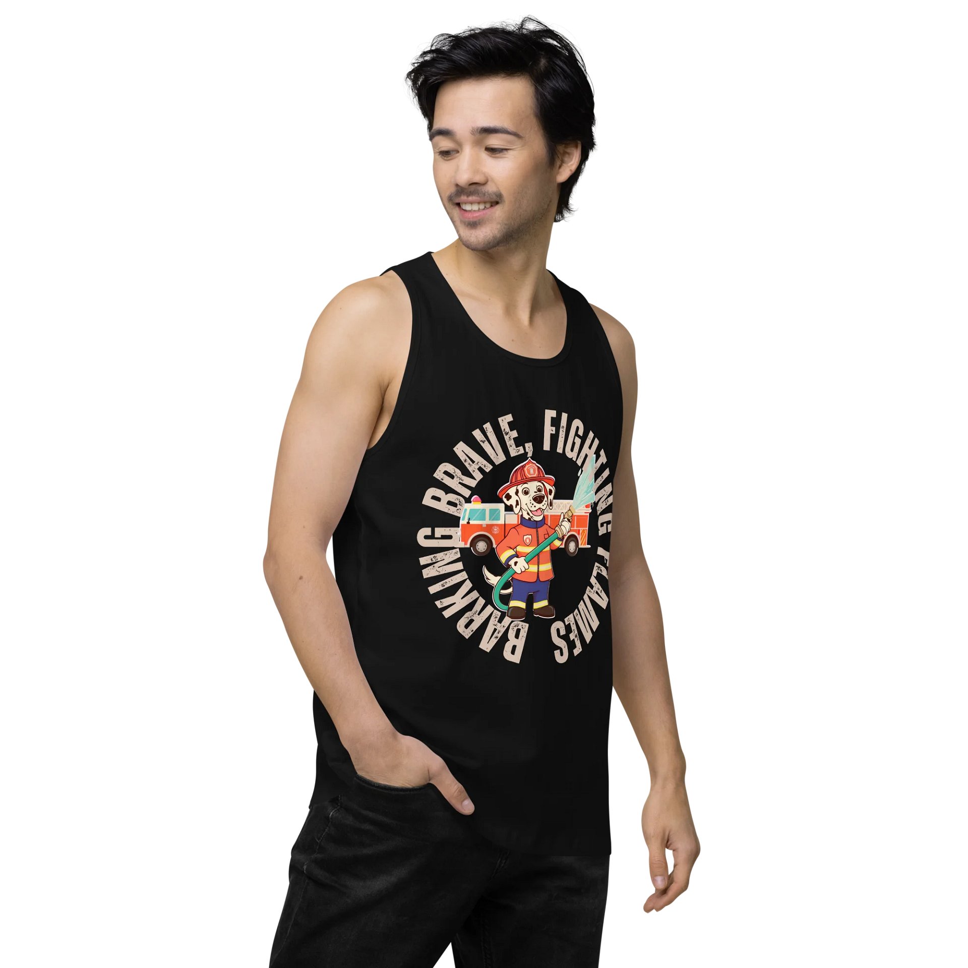Barking Brave Firefighter Tank Top product image (4)
