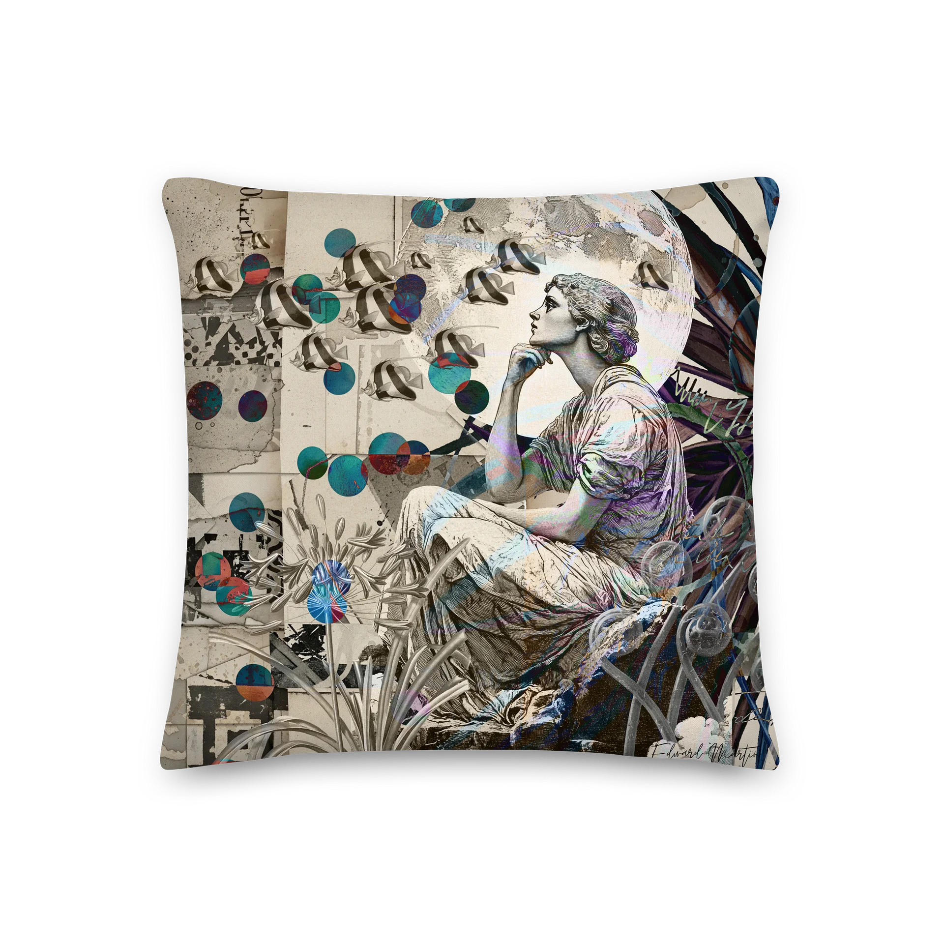 Sueño de Luna (Moon Dream) by Edward Martin Pillow product image (1)