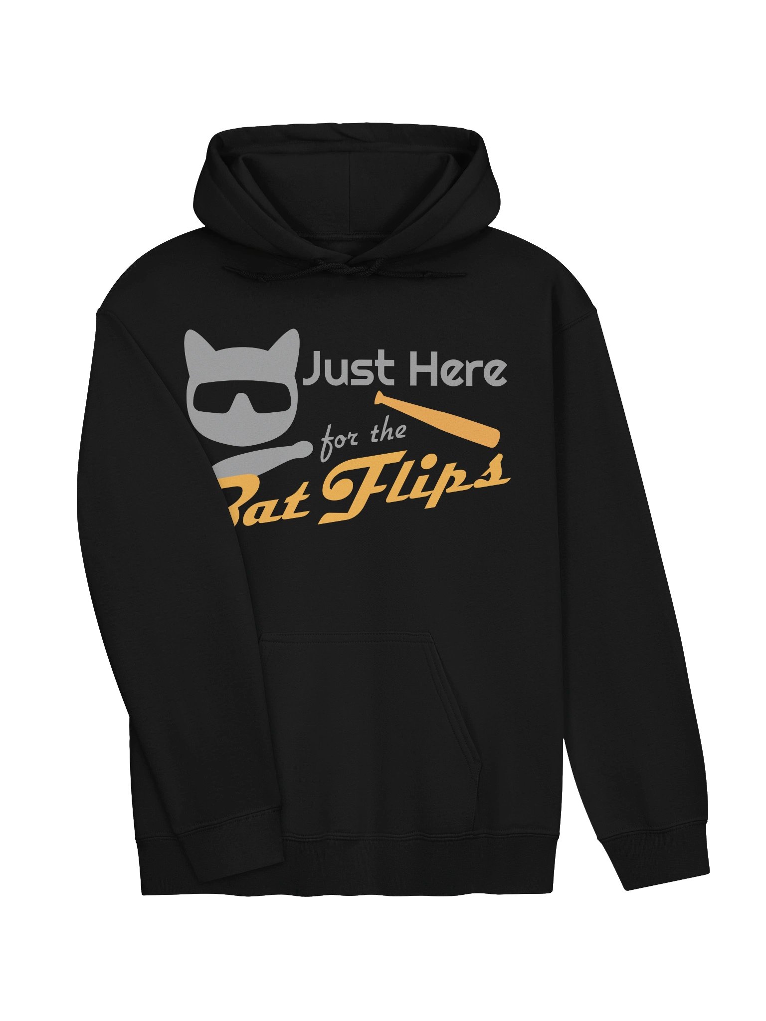 Baseball Cat (Just Here for The Bat Flips) - Unisex Adult Hoodie product image (2)