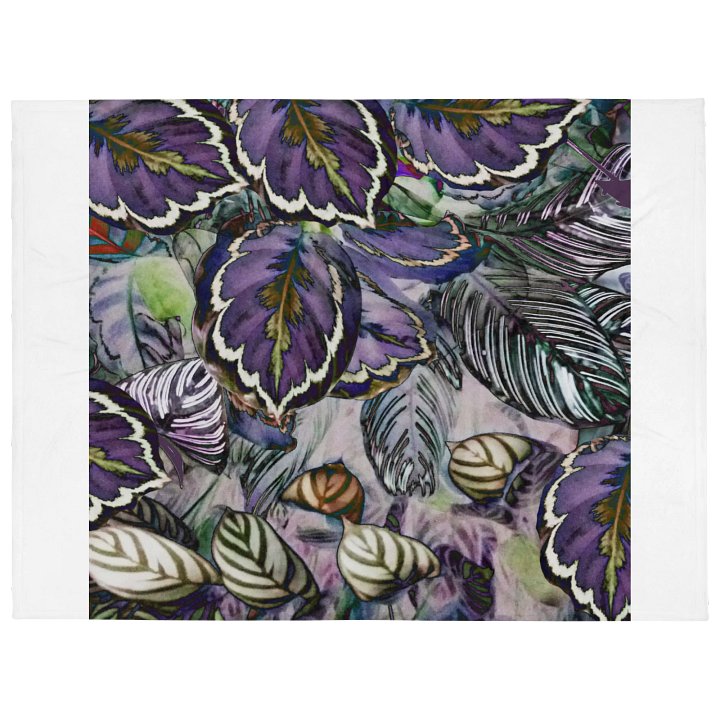 Purple Leaves Blanket product image (1)