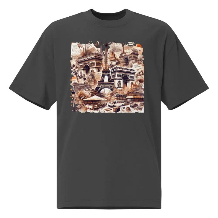 Parisian Nostalgia Oversized Tee product image (1)