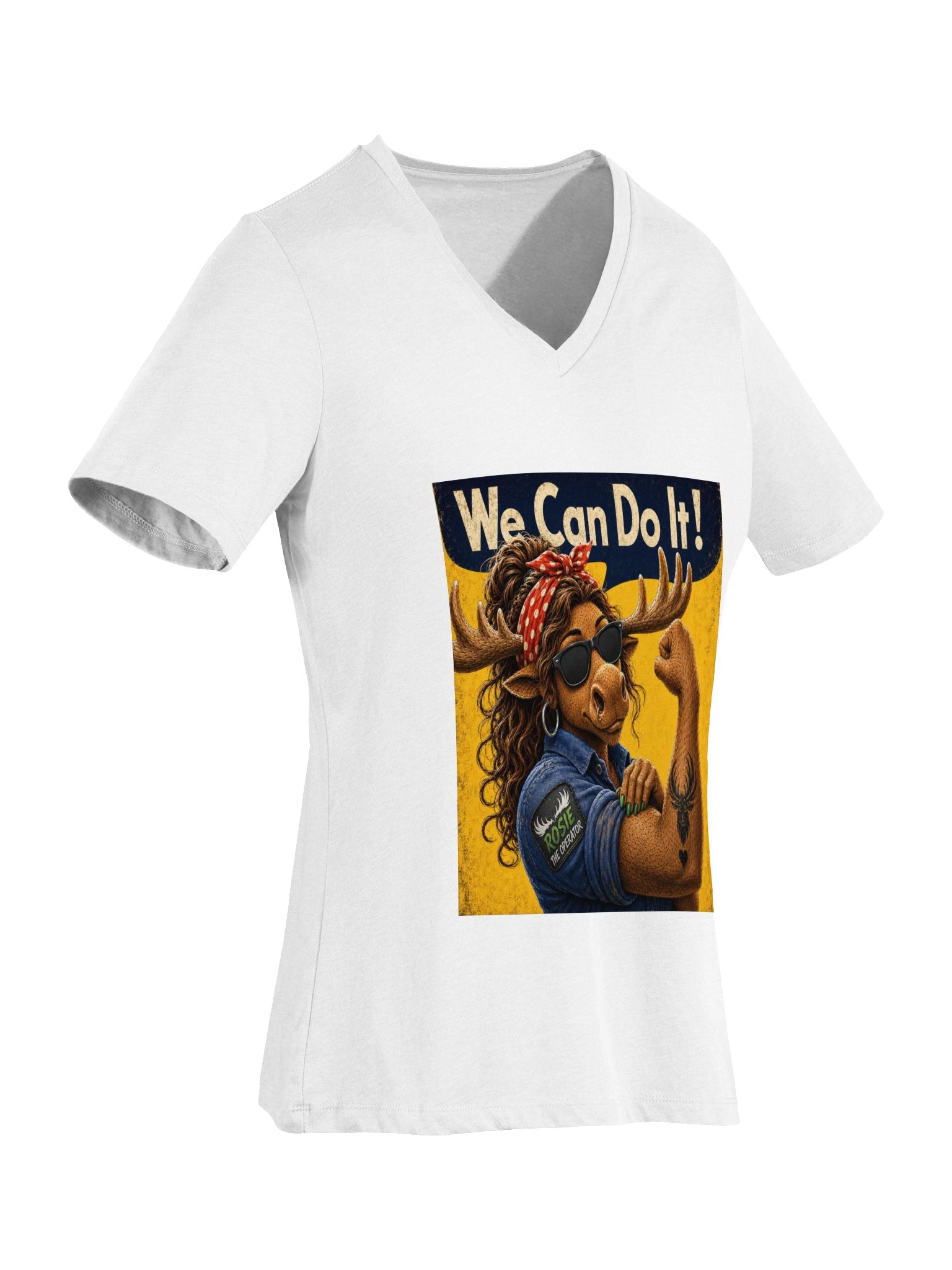 Moose Women's Relaxed V-Neck Tee - Rosie the Operator product image (28)