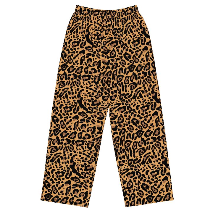 Trendy Unisex Wide-Leg Pants Bold Leopard Print Design product image (1)