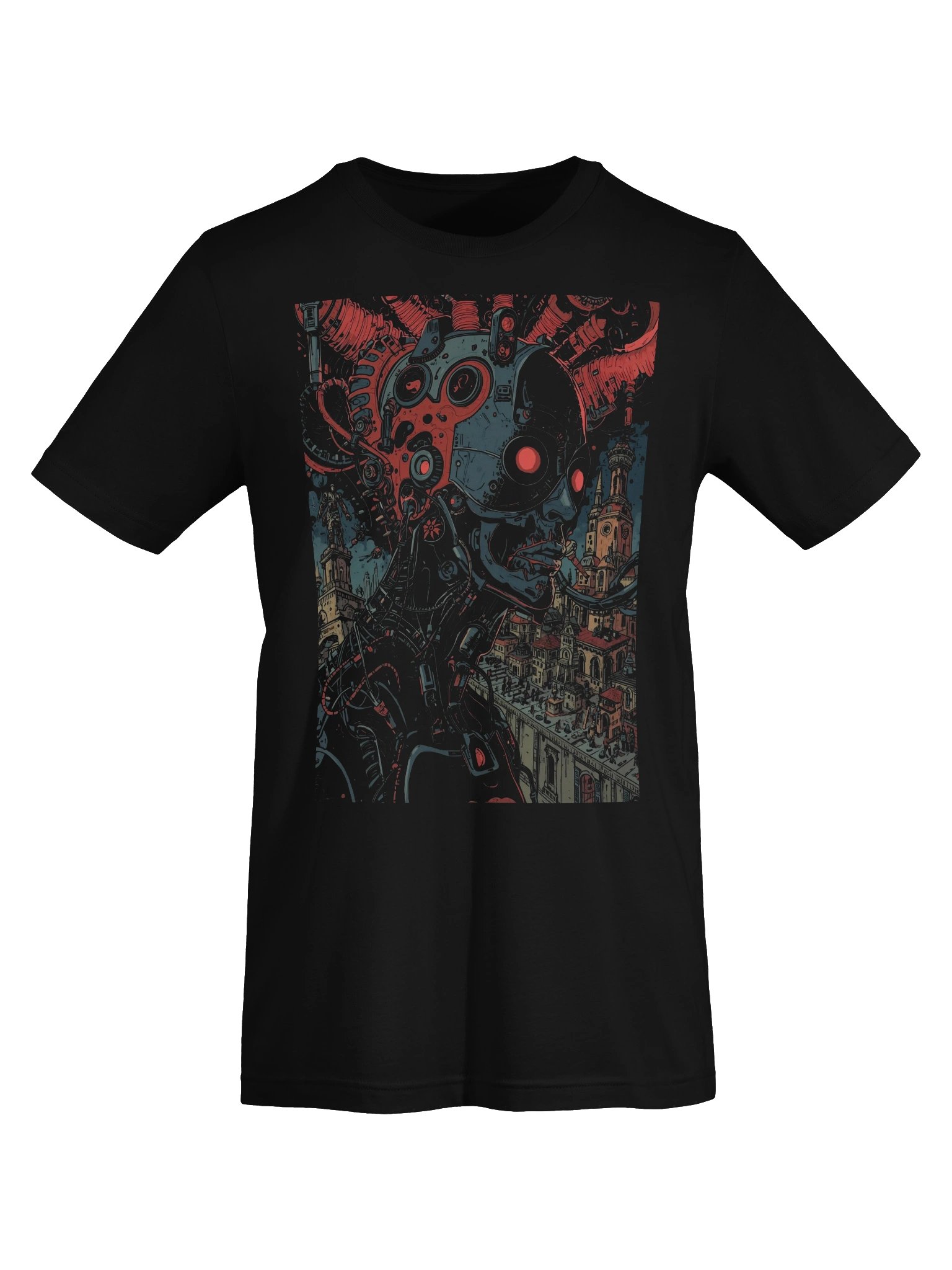 Retro-Futurist Cyber Mech Lightweight T-Shirt product image (4)