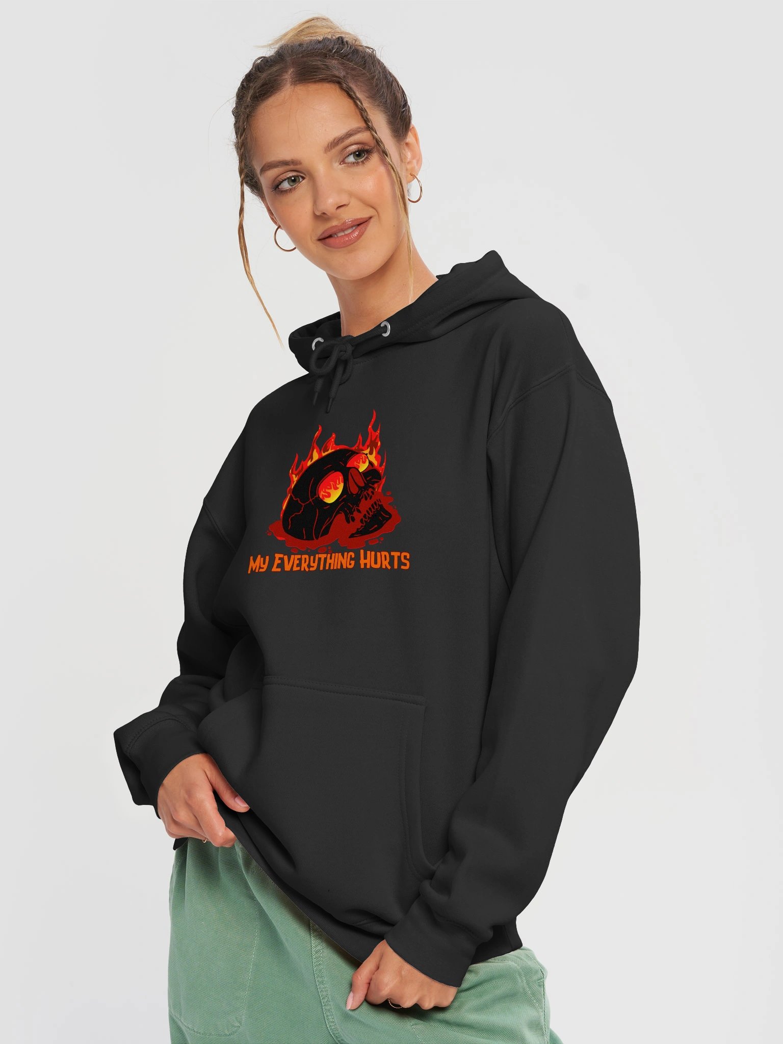 My Everything Hurts! Red Skull Hoodie product image (4)