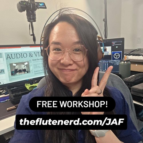 In 30 min! Head to 🔗theflutenerd.com/JAF to join a free workshop I'm giving on my audio and video gear for flutists!