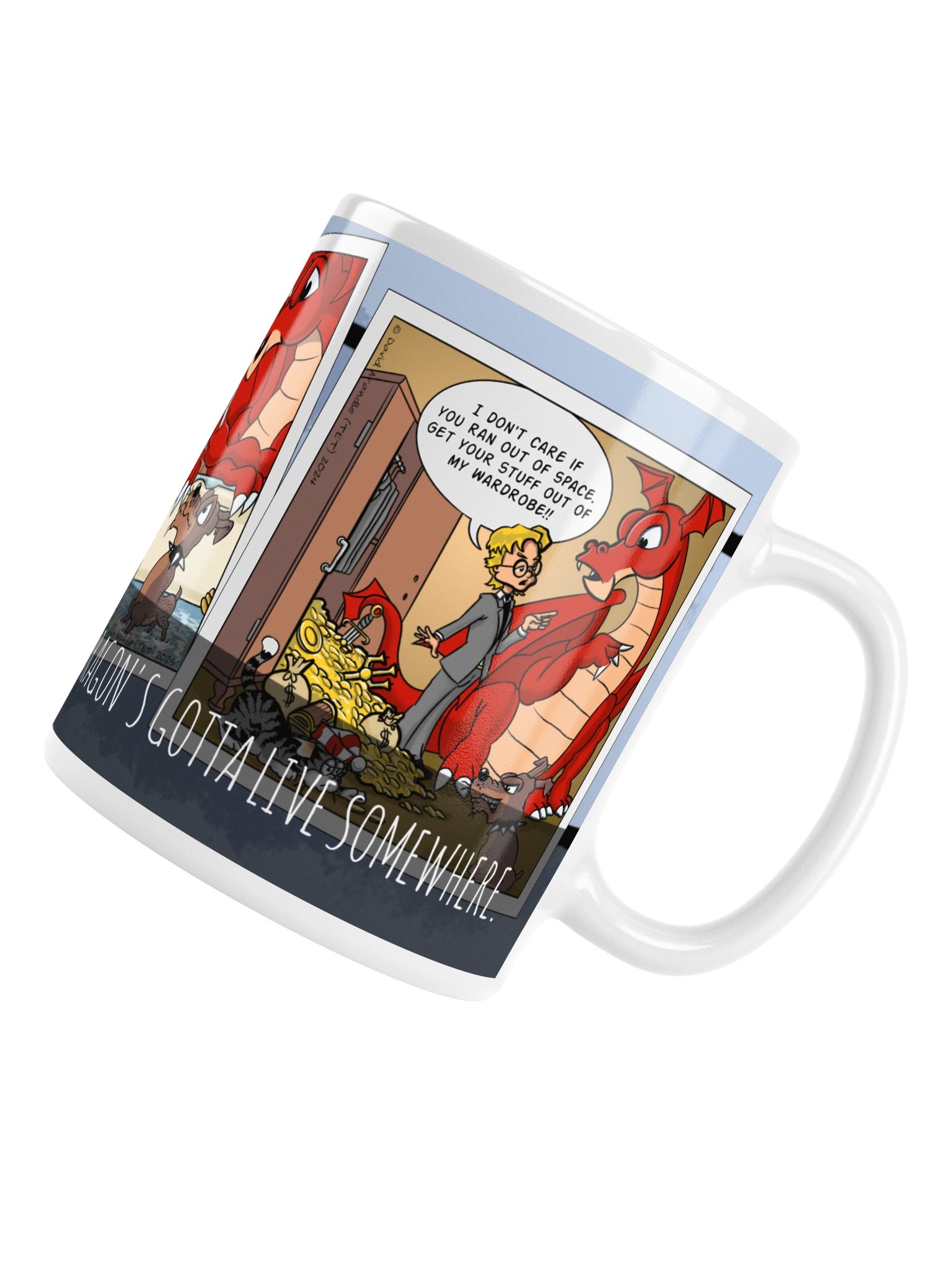 Resident Dragon Comic Moving In Three-Panel Mug product image (11)