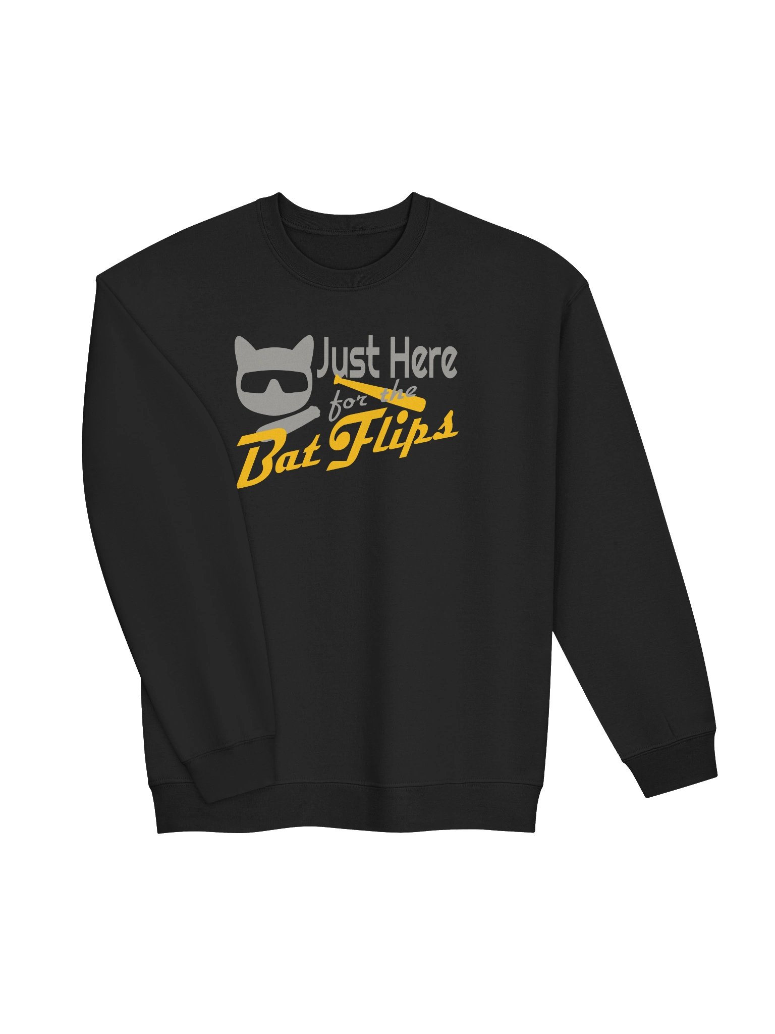 Baseball Cat (Just Here for The Bat Flips) - Unisex Adult Sweatshirt product image (2)