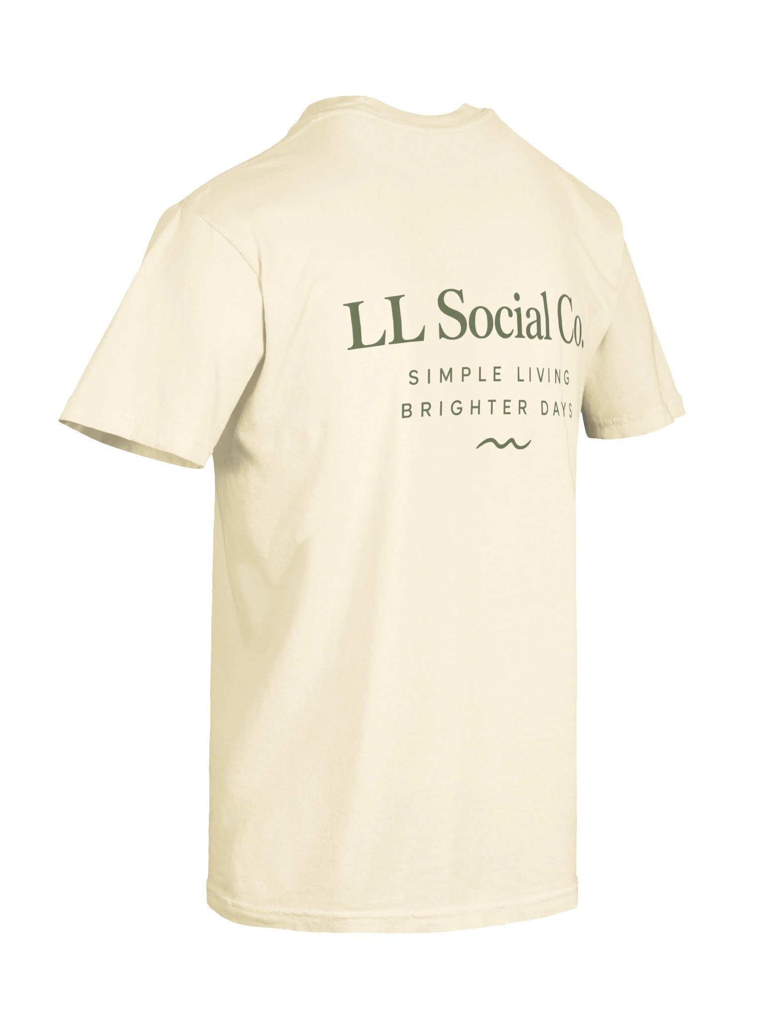 LL Social Co. Simple Living Tee — Ivory | Sage product image (91)
