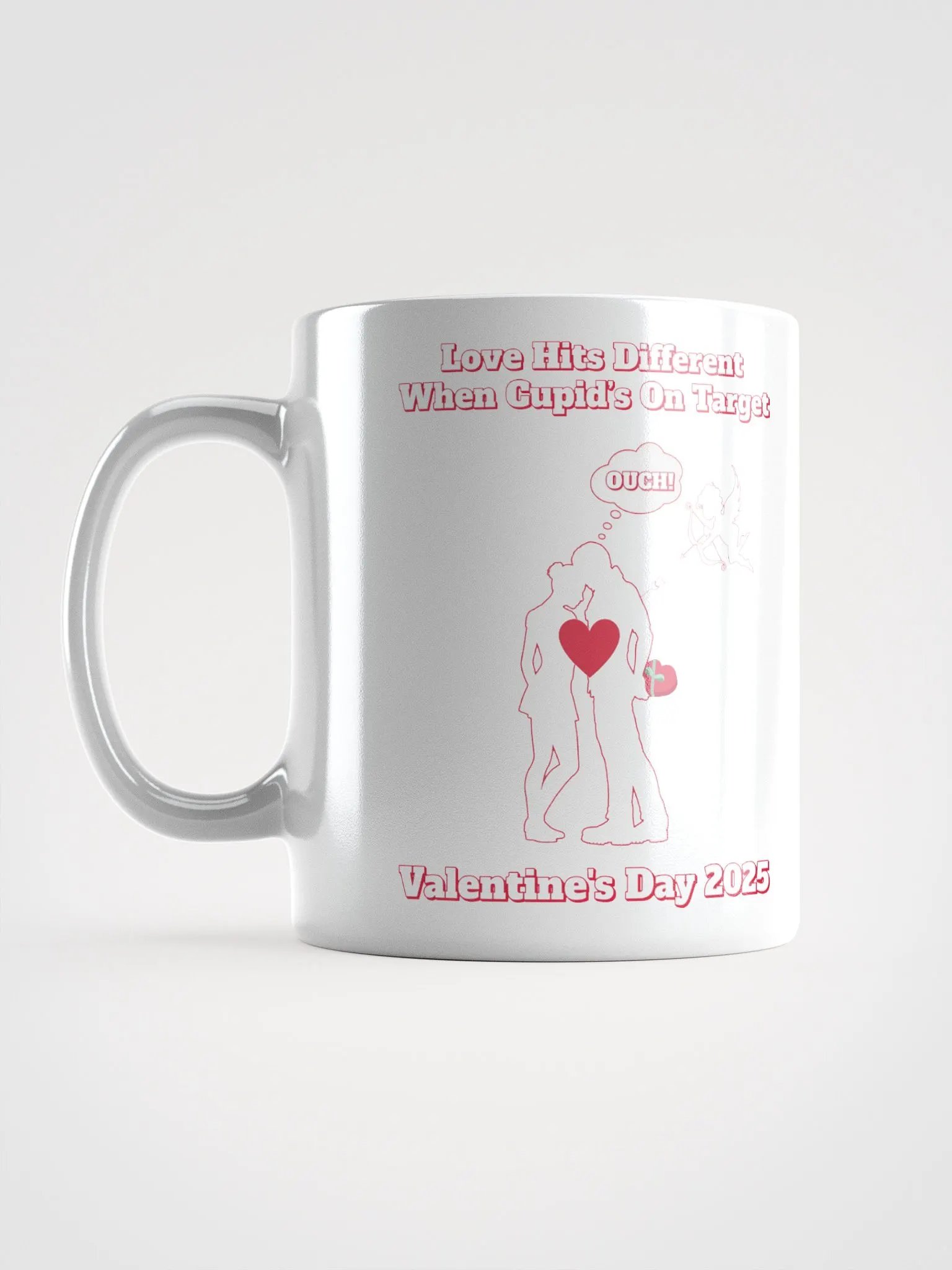 When Cupid's On Target Valentine's Day White Mug product image (9)