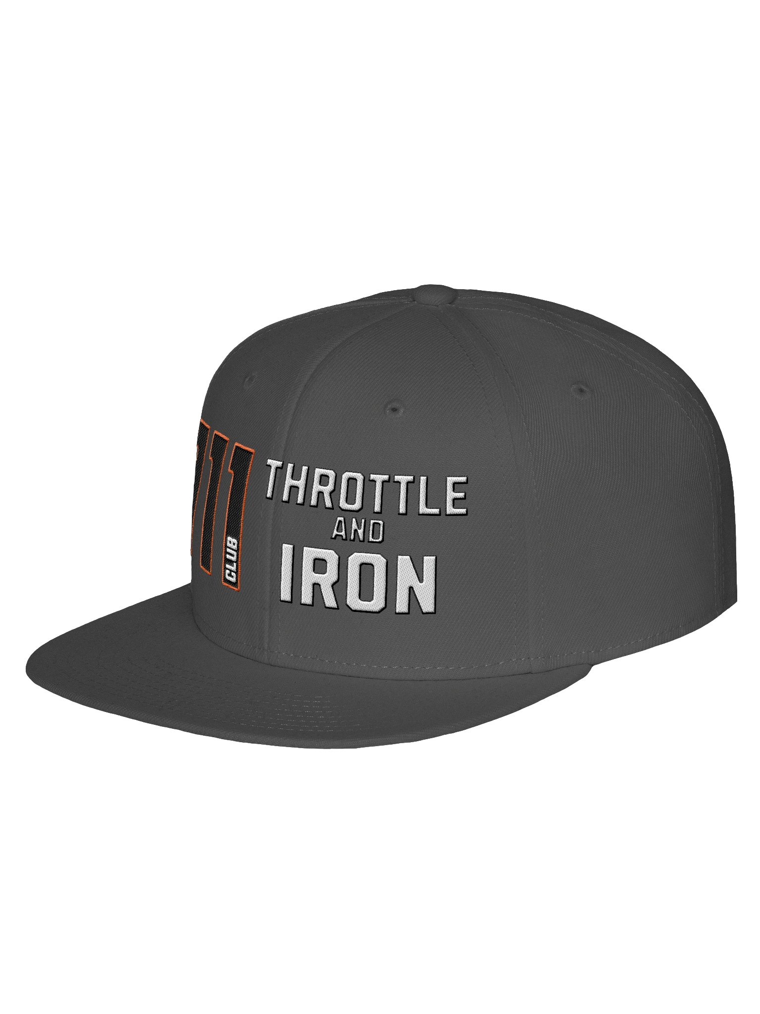 111 Club Throttle & Iron Snapback Cap — Orange Outline Edition product image (2)