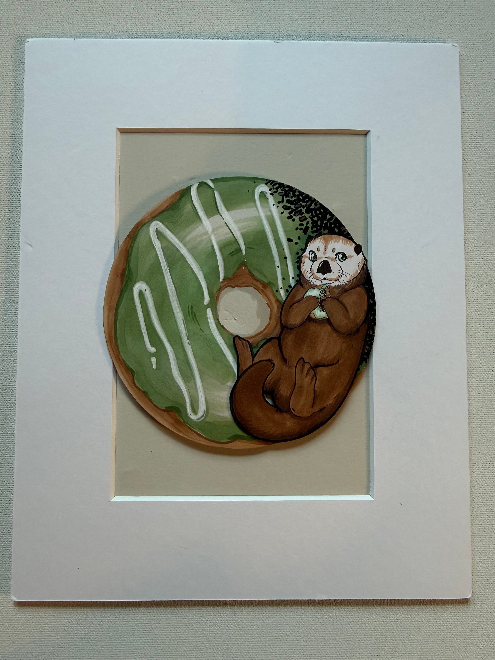 Matcha Donut Sea Otter Original Artwork product image (2)