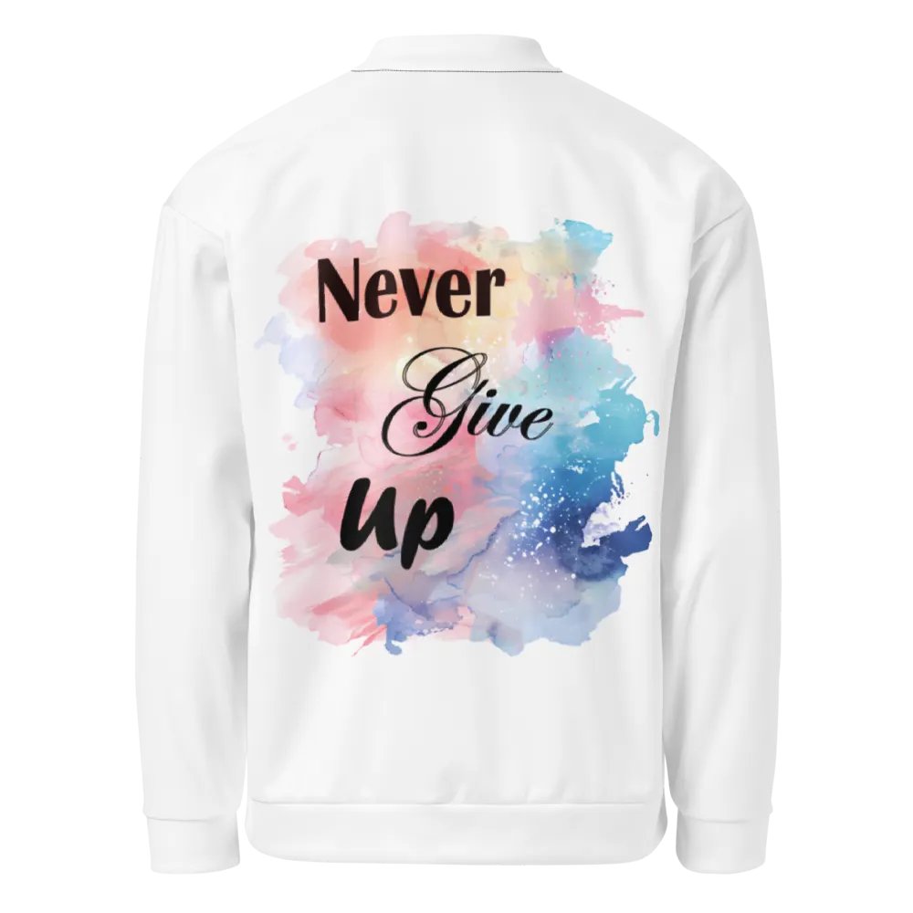 Never Give Up Custom Bomber Jacket product image (1)