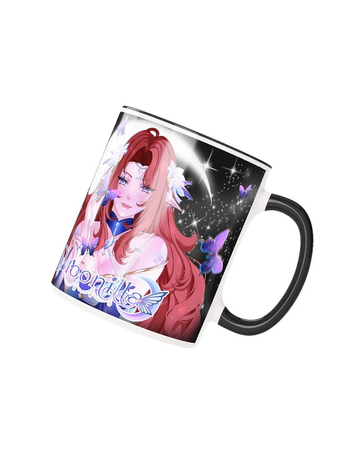 Moon Mermaid Starry Night Mug (Colored Inside, Left Handed) product image (7)