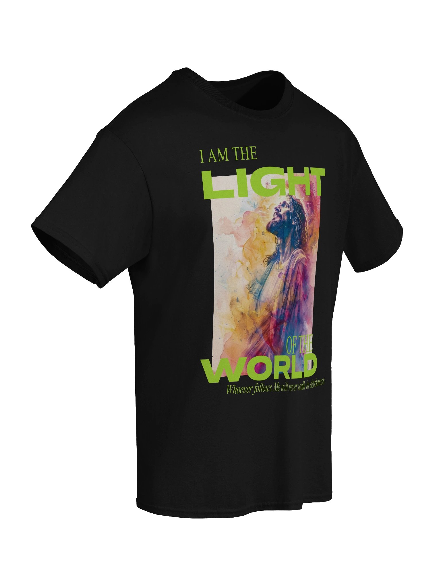 Light of the World Tee - Jesus Christ John 8:12 Bible Verse T-Shirt, Christian Savior Light of the World Shirt product image (3)