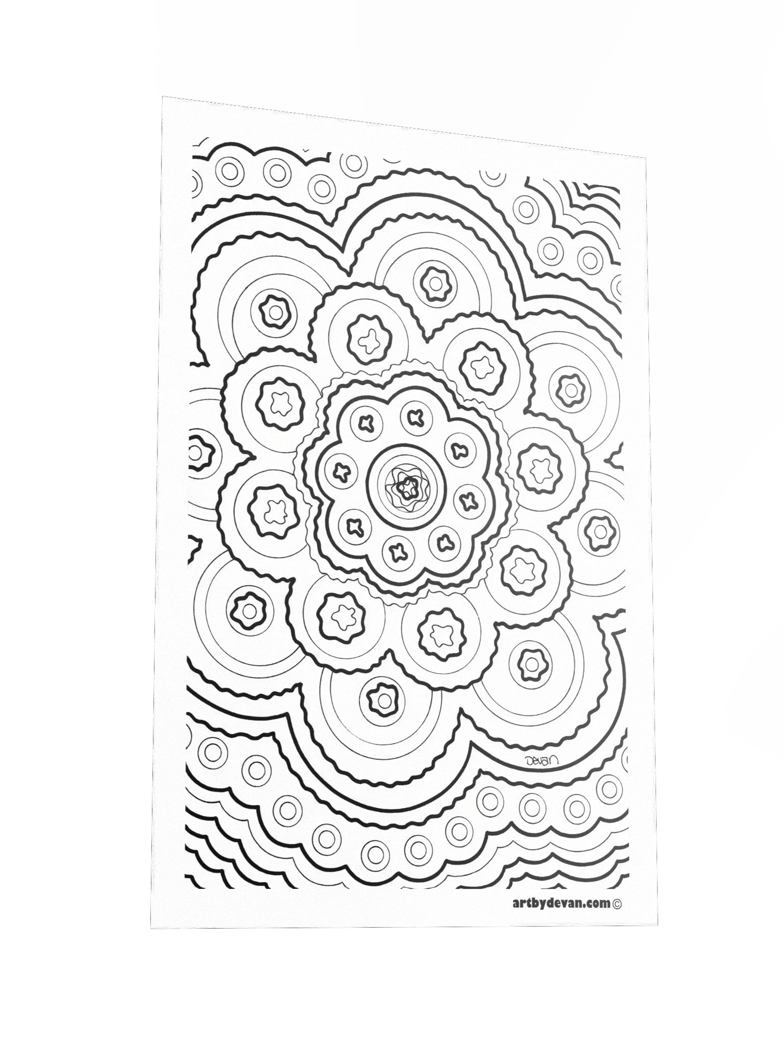 Color Your Own Art: Squiggles Mandala product image (2)