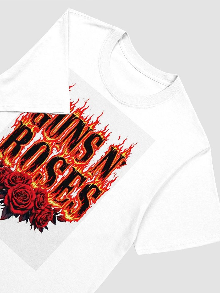 Guns N’ Roses Flaming Logo T-Shirt | Fire & Roses Rock Graphic Tee | Classic Hard Rock Streetwear product image (2)