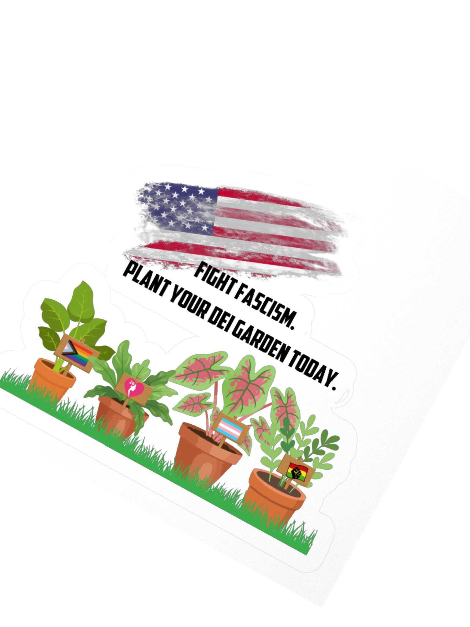 Fight Fascism Plant Your DEI Garden Kisscut Sticker product image (2)