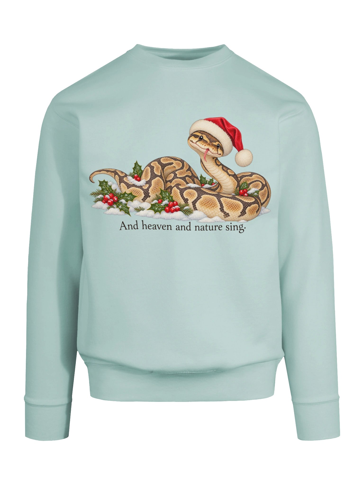 And Heaven and Nature Sing – Christmas Ball Python Sweatshirt product image (22)