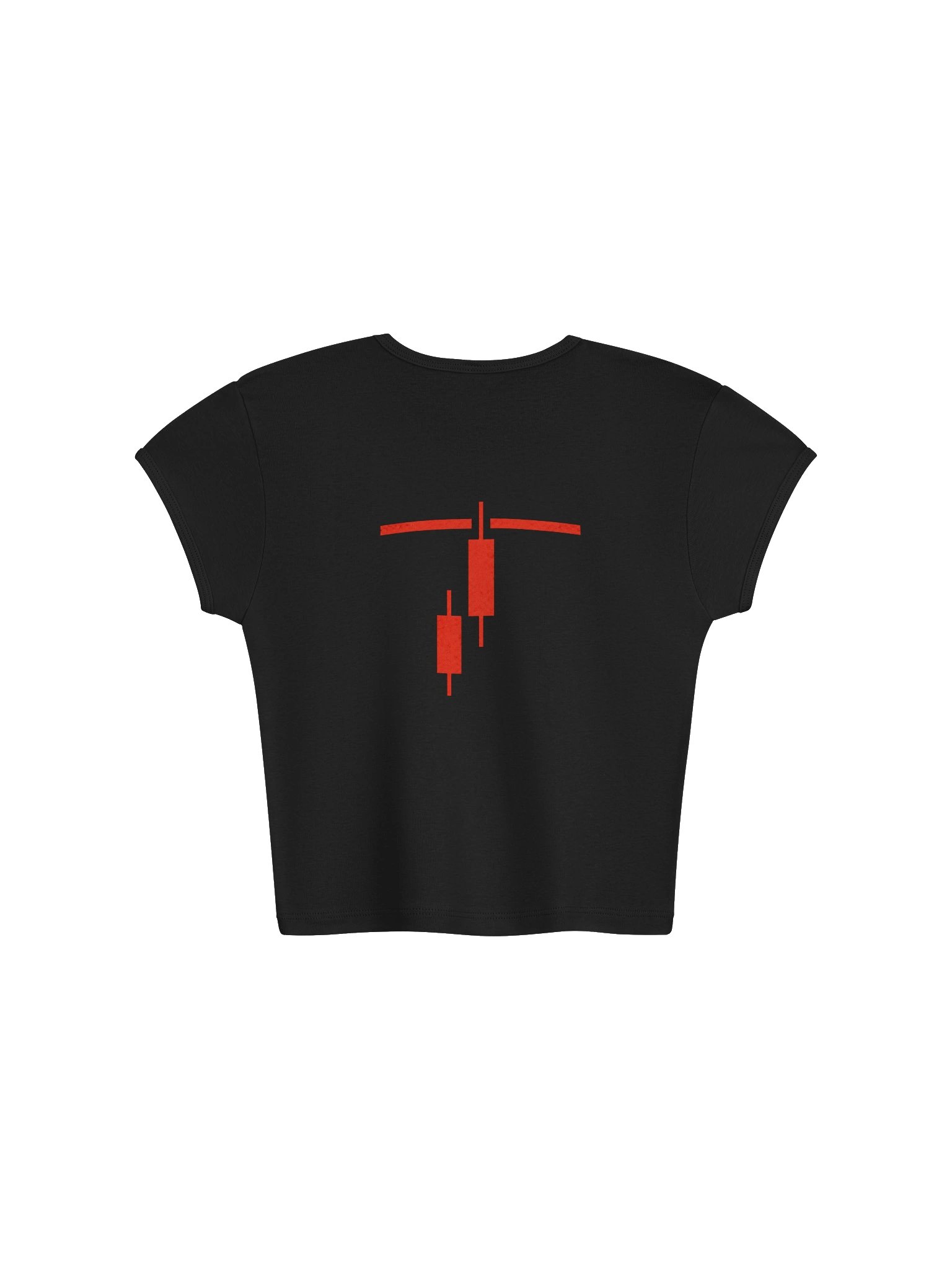 LA Apparel Womens Ribbed Baby Tee Crop Top product image (2)