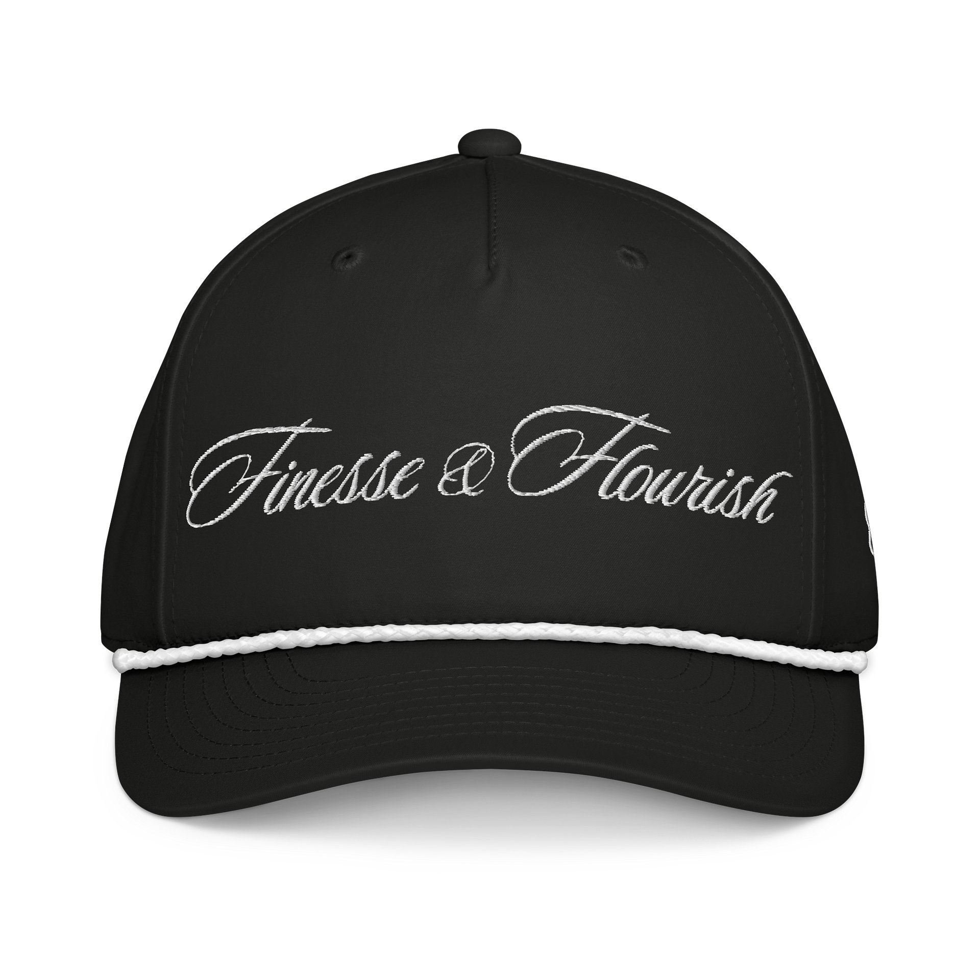 F&F Script Five-Panel Classic Rope Cap (WHT) product image (1)