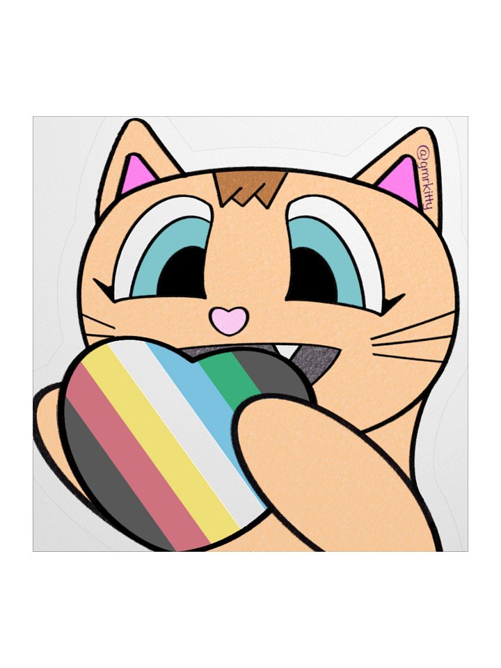Disability Pride Kitty Sticker product image (1)
