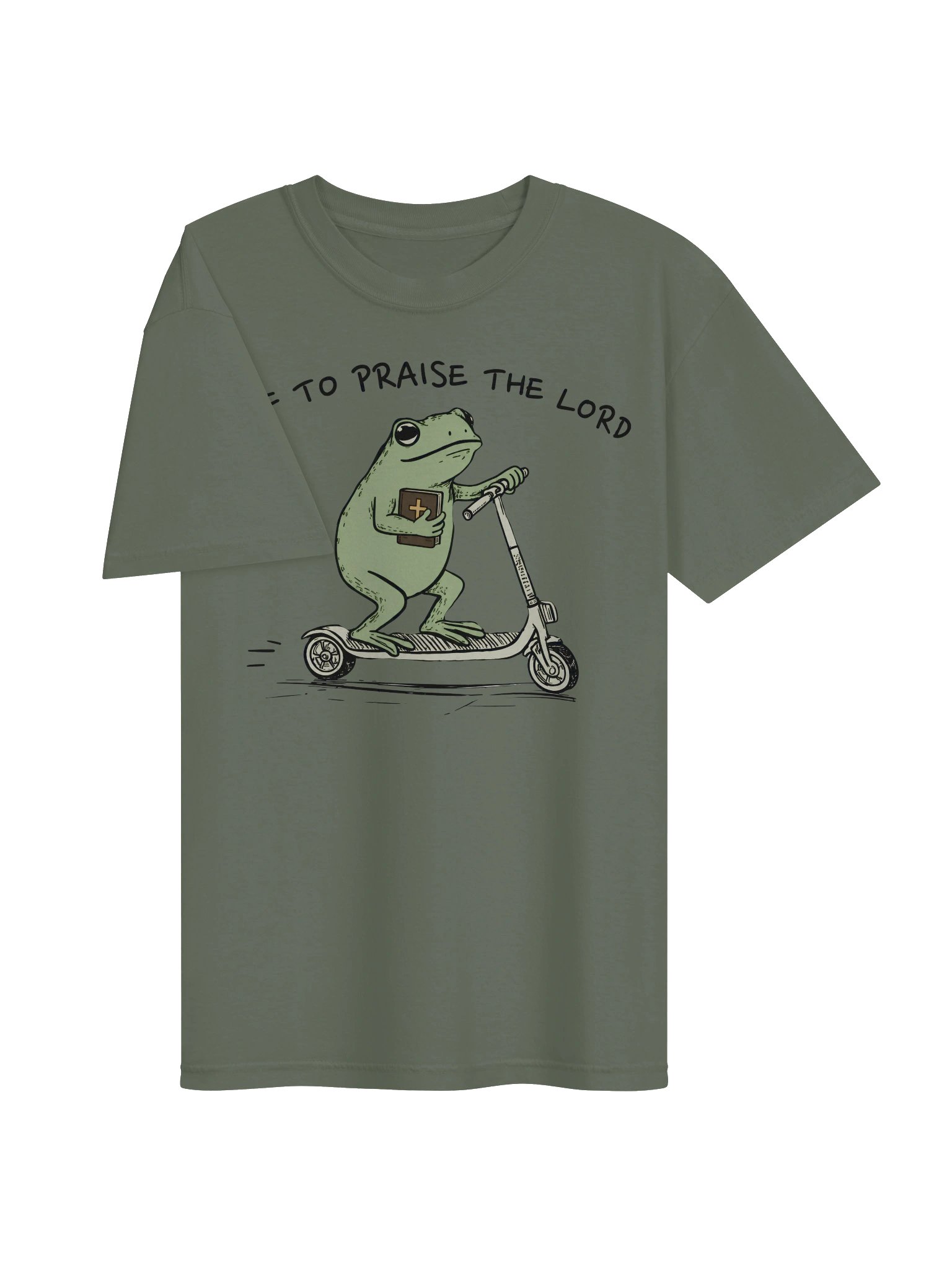 Christian Frog Graphic Tee, Comfort Colors Funny Faith T-Shirt, Religious Frog Shirt, Unisex product image (3)