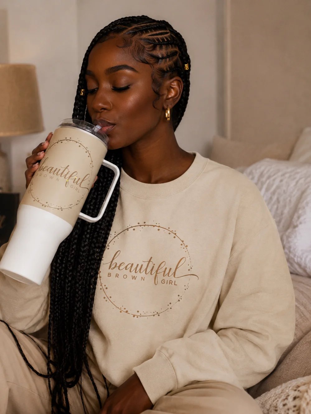 Beautiful Brown Girl Travel Mug product image (1)