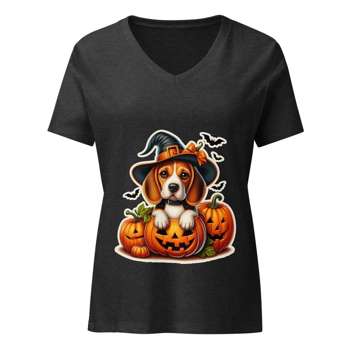 Halloween Pumpkin Beagle - V-neck product image (3)