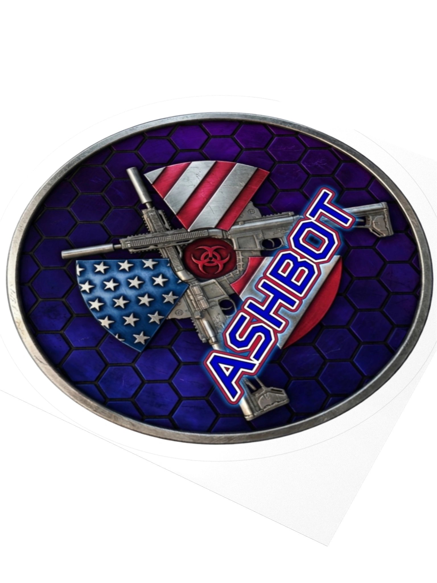 Ashbot logo Sticker (RWB) product image (8)