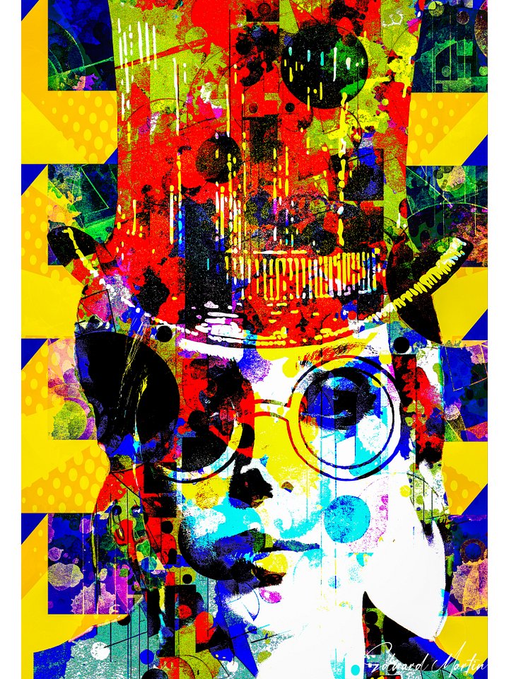 'Picadilly' by Edward Martin:Surreal Pop Art Poster: Vibrant Portrait product image (1)