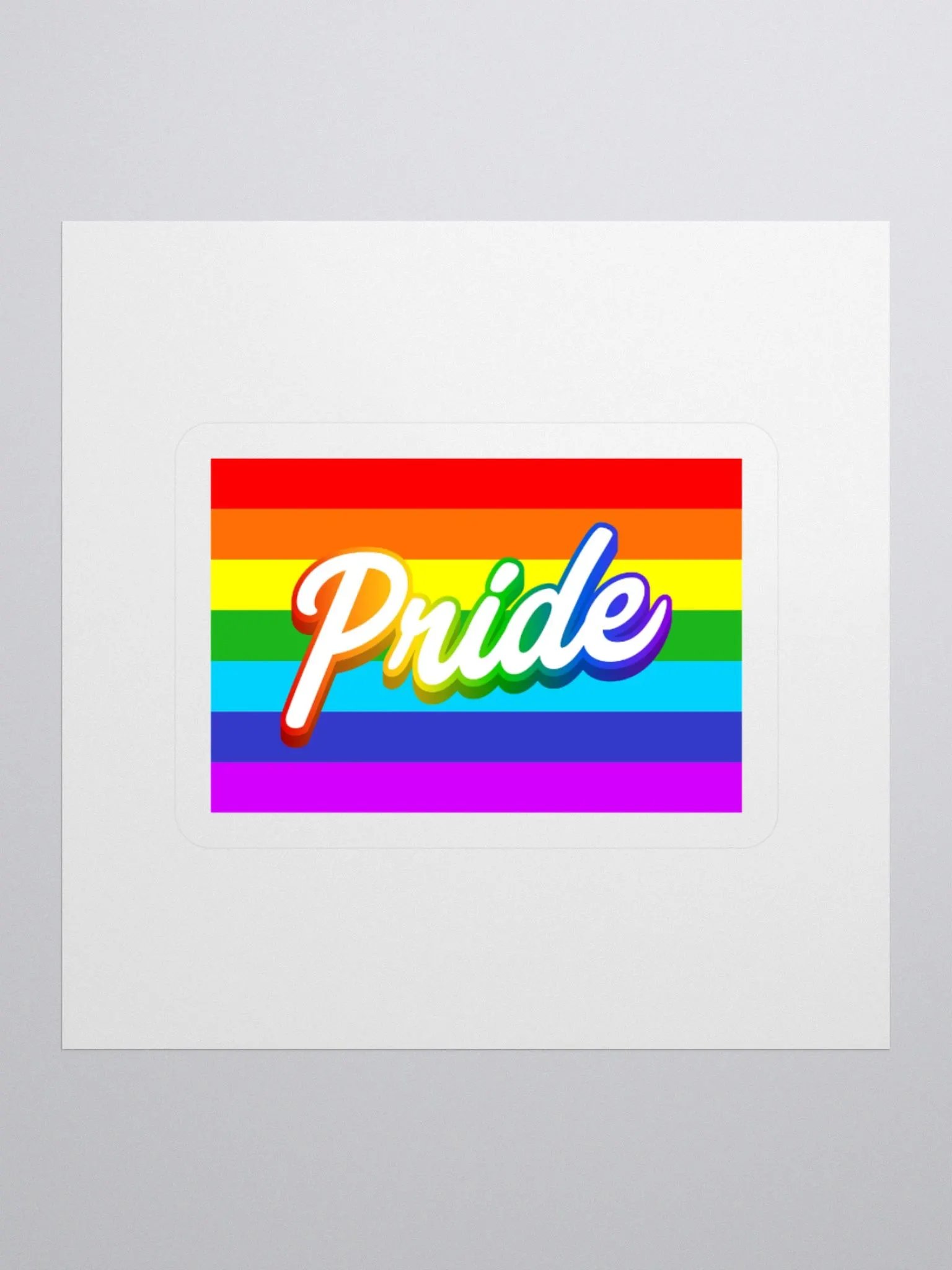 Pride Rainbow Kiss Cut Stickers product image (1)