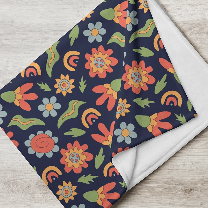 Boho Chic Floral Patterned Cozy Throw Blanket product image (7)