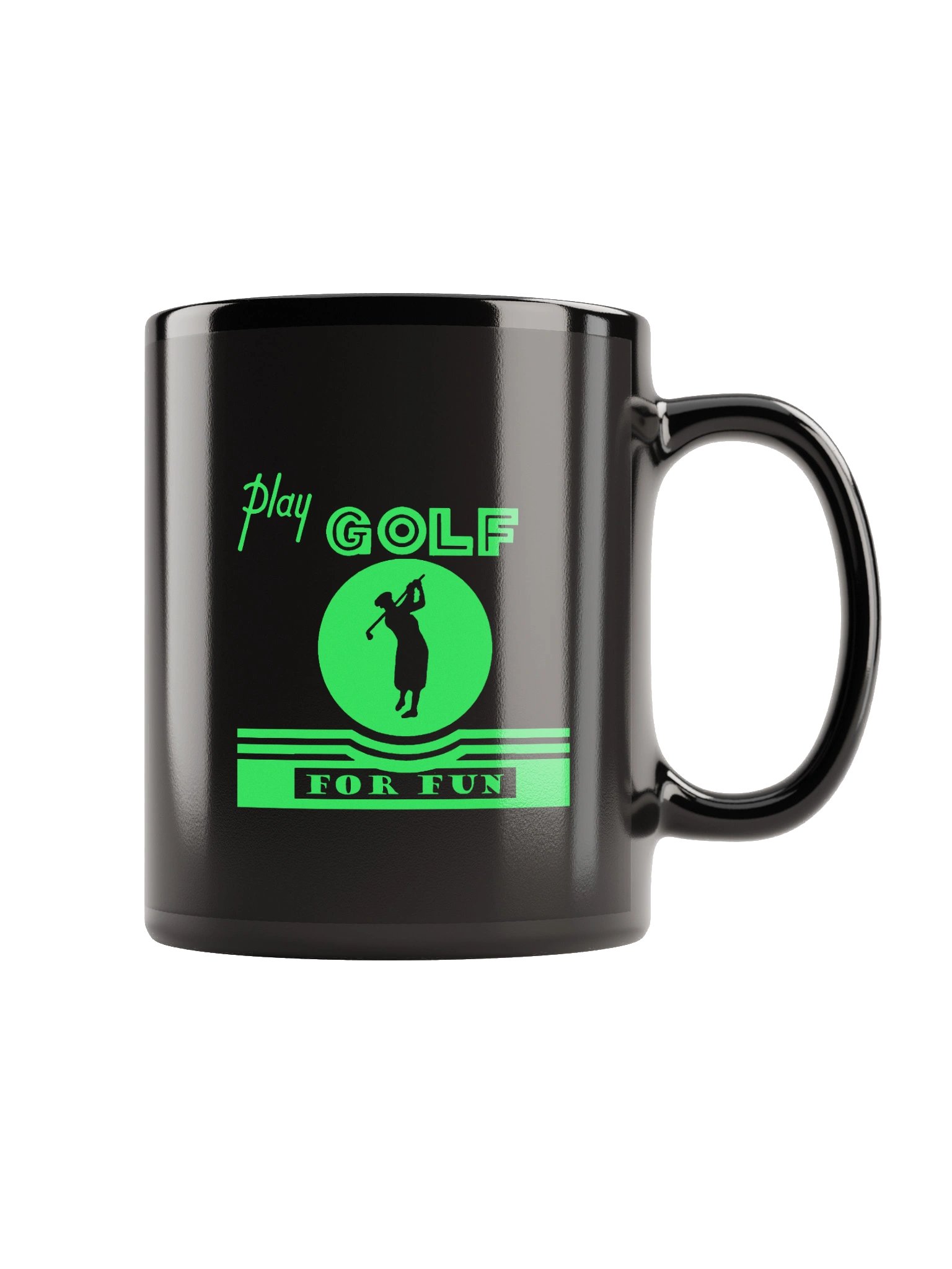 'Golf for Fun' Black Mug product image (1)