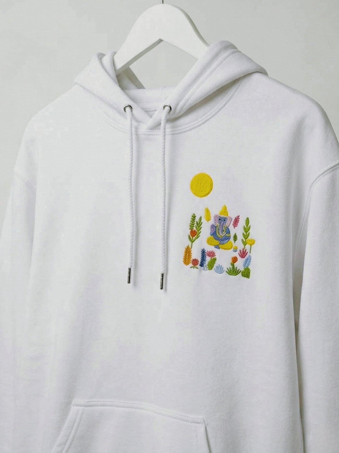 Om Gam Ganapataye Namaha - Hoodie (WHITE) product image (1)