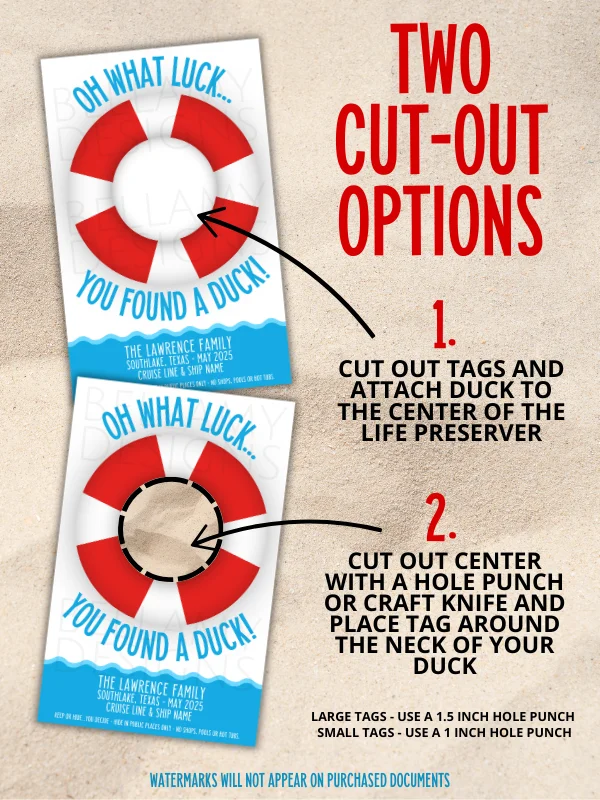 Editable Cruise Ship Duck Hunting Tags product image (5)