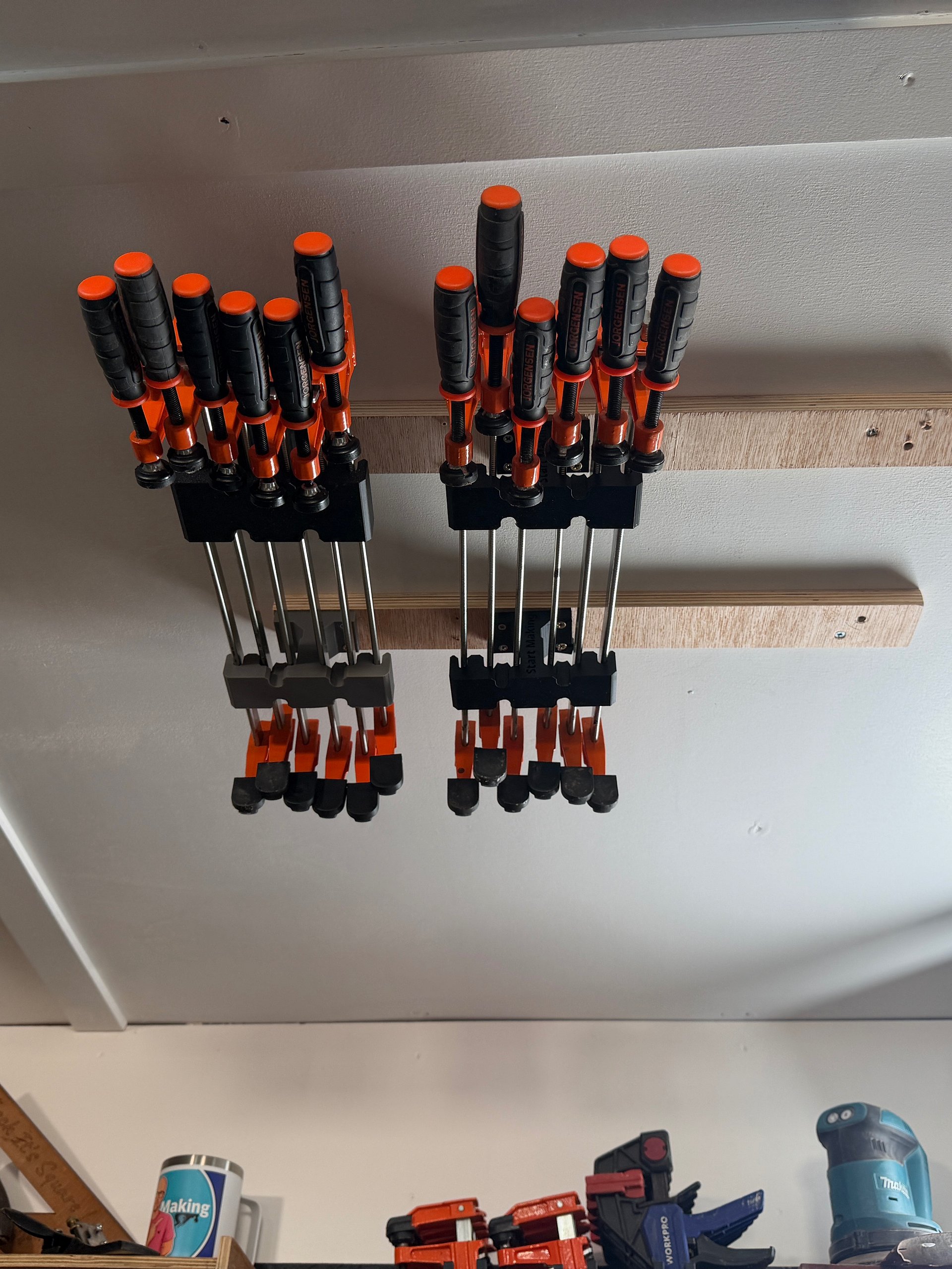 Wall and Ceiling Tool Storage Brackets, 3D Print File STL Bundle. product image (5)