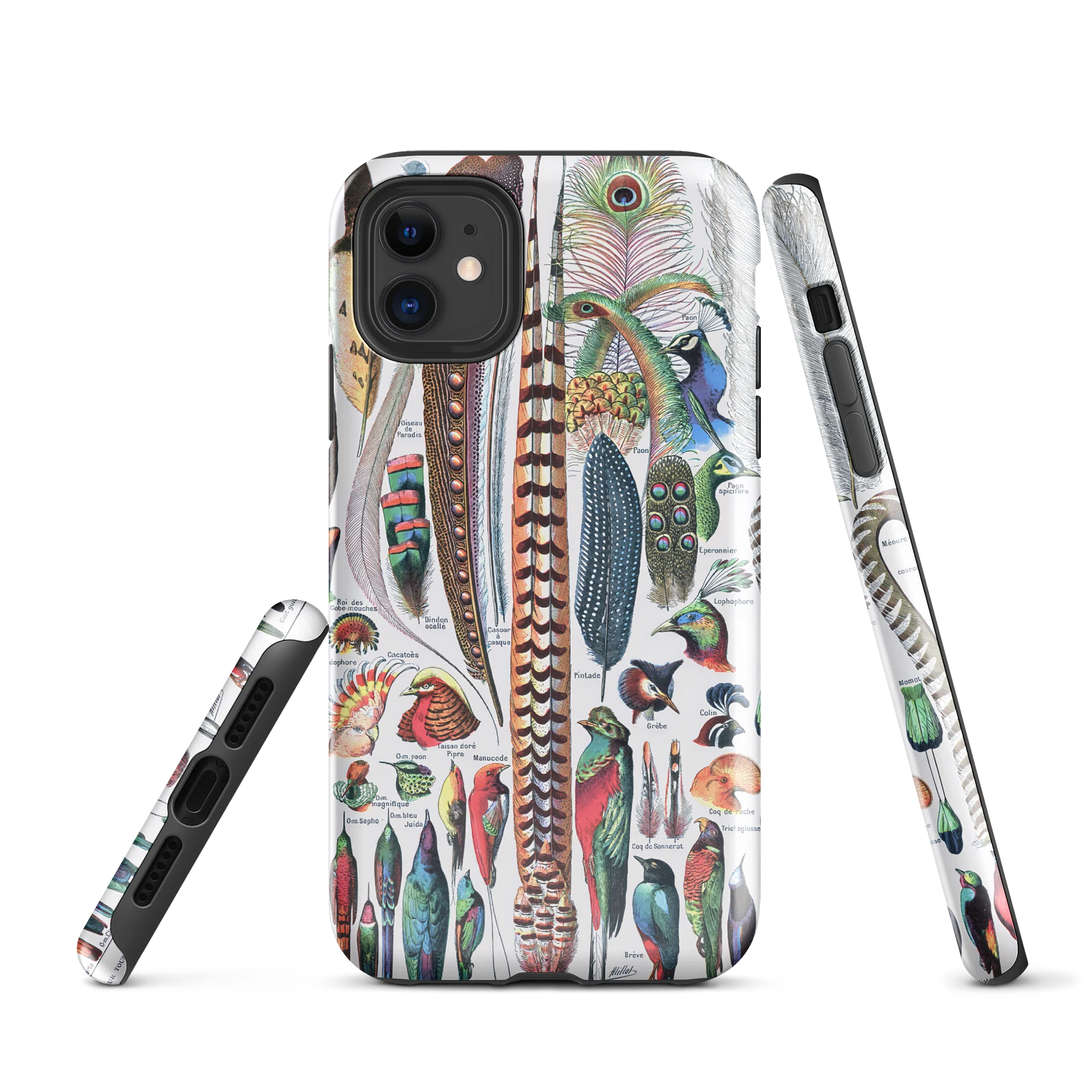 Feathers of Diversity iPhone® Tough Case - Plumes by Adolphe Millot product image (3)