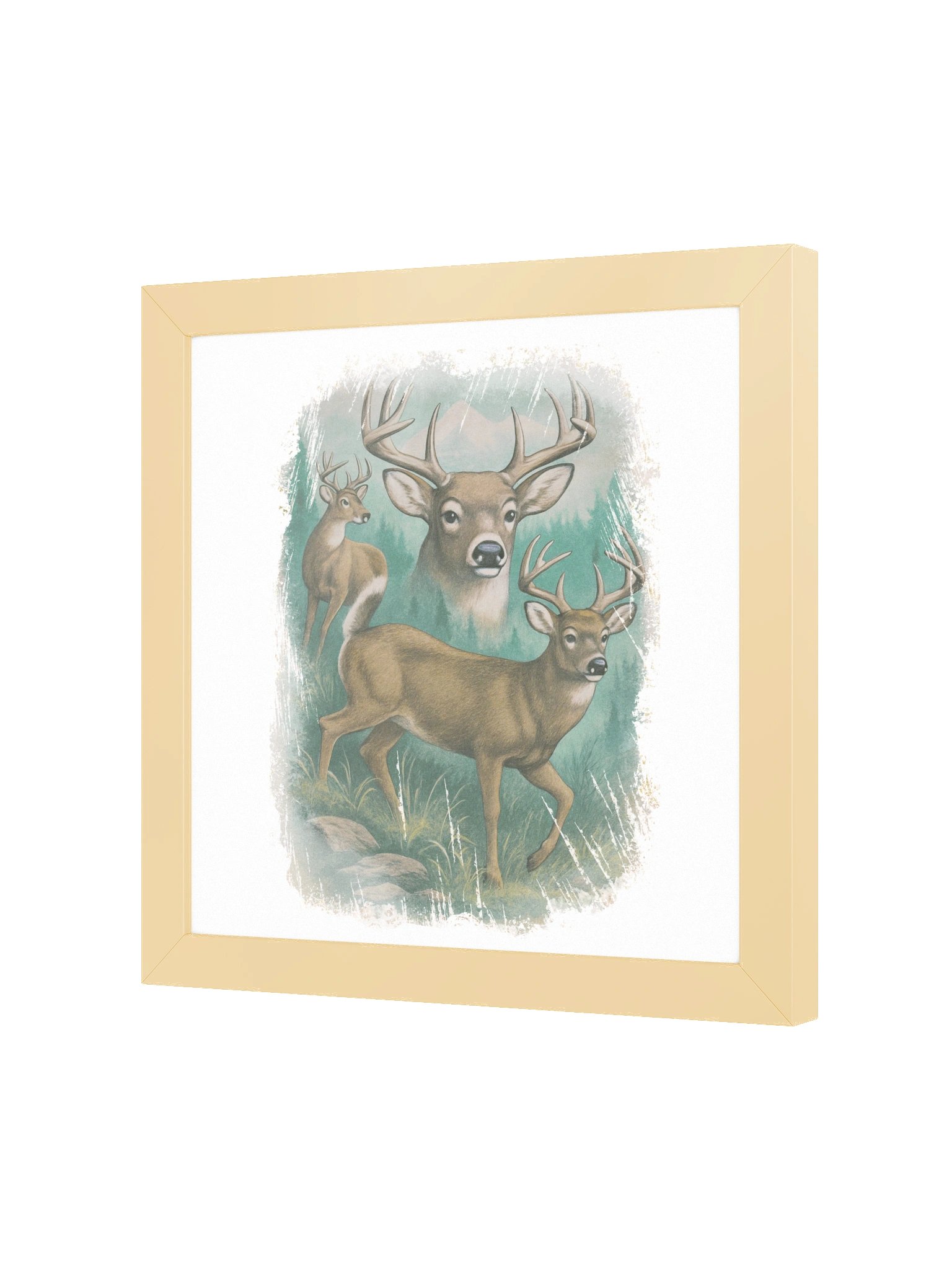 Misty Woodland Deer Framed Poster product image (12)