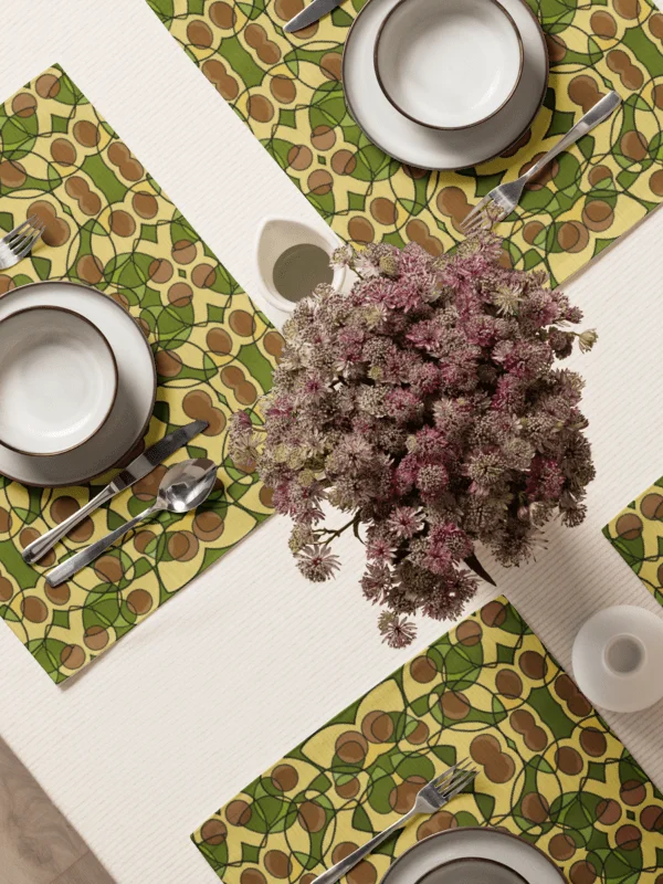 Avocado Reverie – Water-Resistant Placemat Set product image (1)