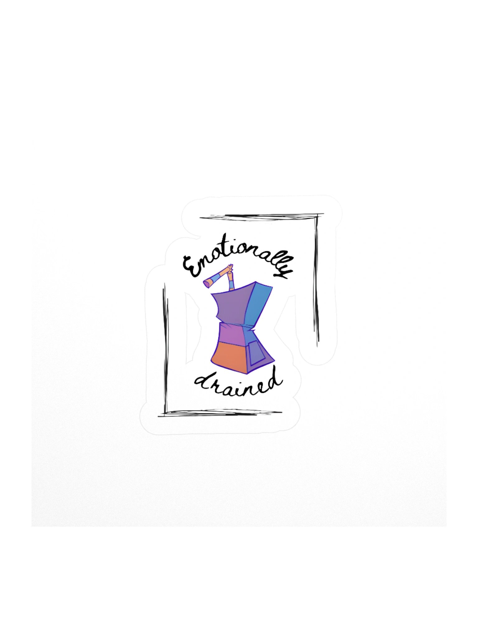 emotionally drained sticker product image (1)