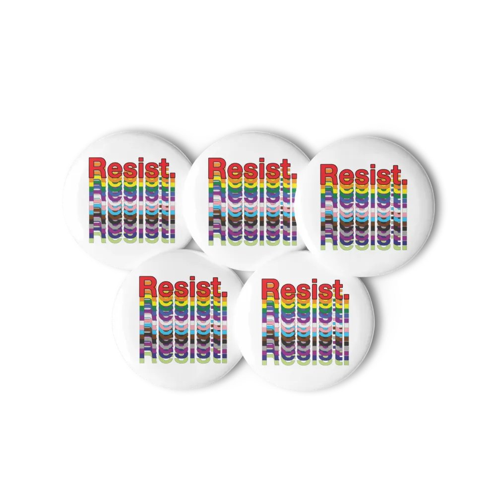 Resist - Rainbow Set of Five Pins product image (3)