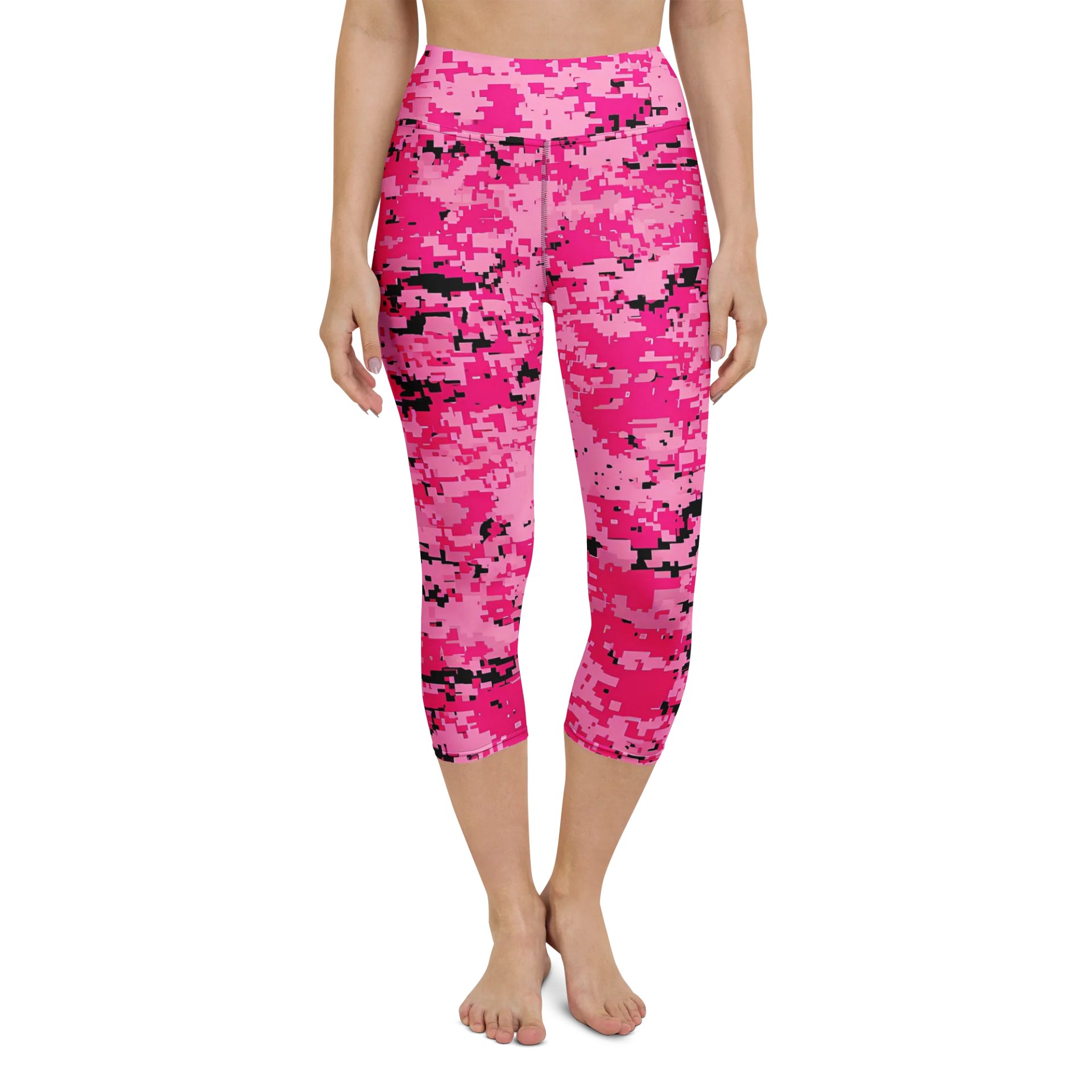 Pink Mosaic 90s Yoga Capri Leggings product image (4)