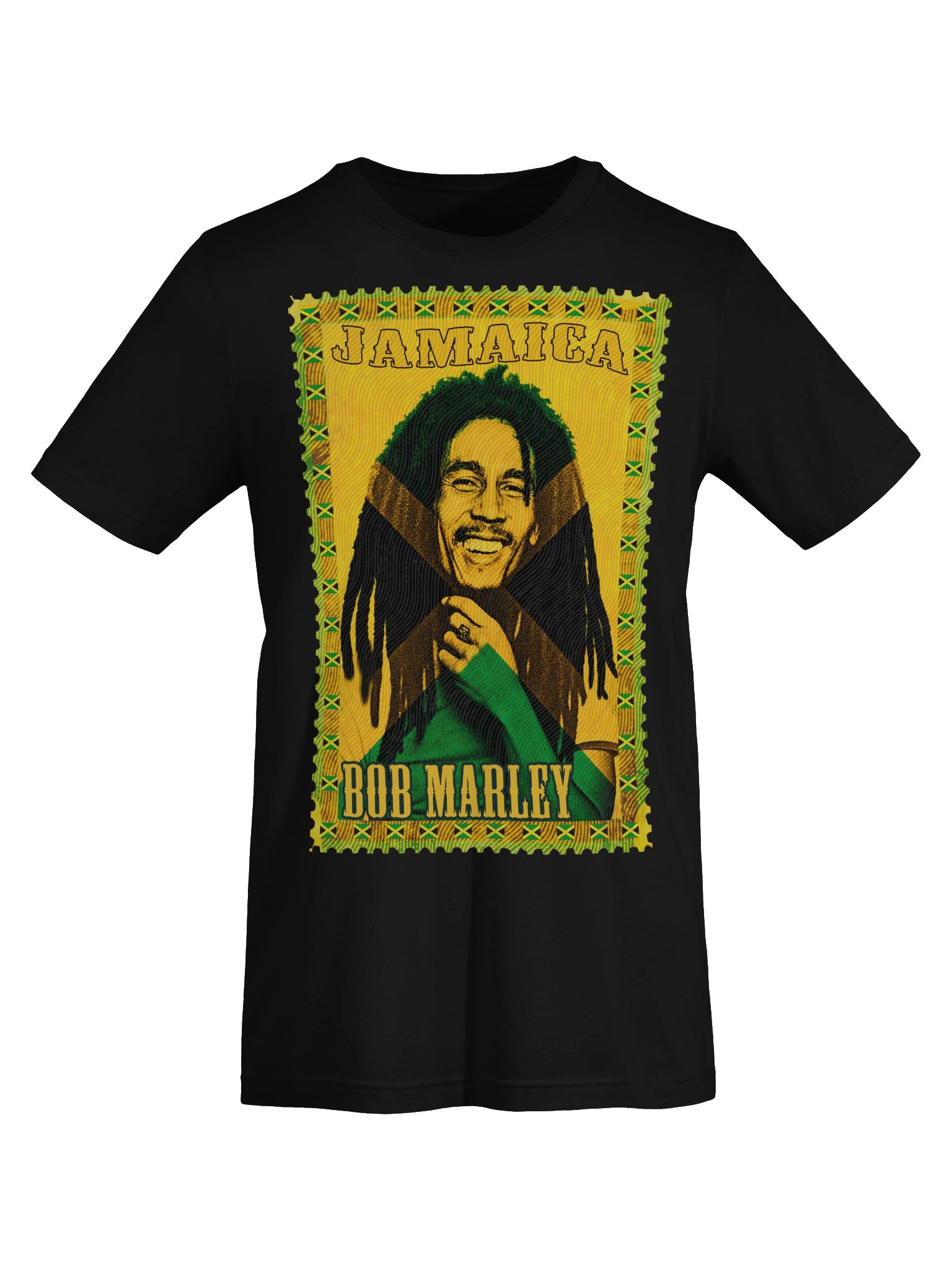 Bob Marley Jamaica Vintage Postage Stamp Tee | Reggae Art product image (4)