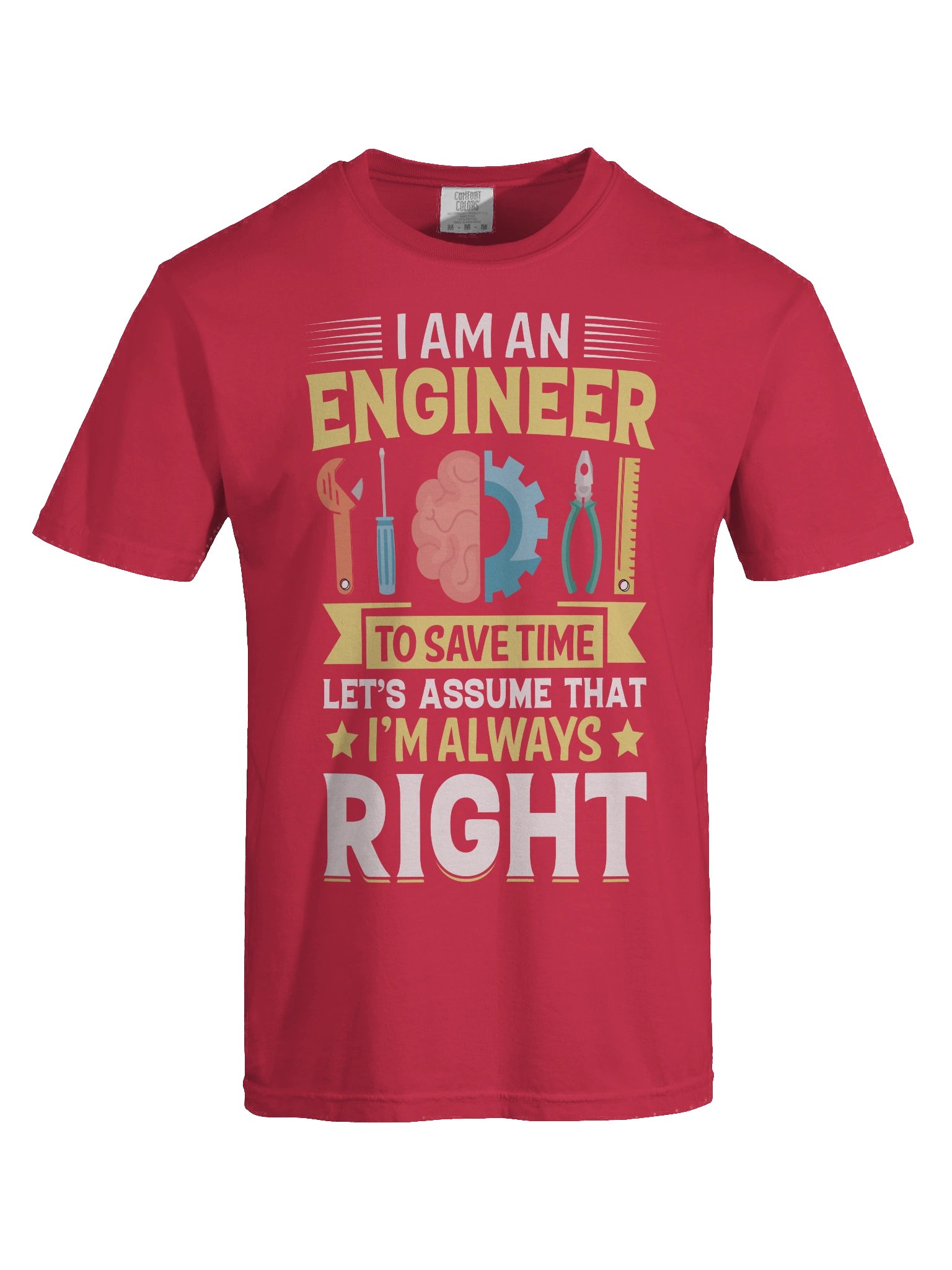 I Am an Engineer, I Am always right V-Neck Tee, Funny Engineer Shirt, Gift for Engineers, Unisex Logic Tee, Engineering Humor Top product image (7)