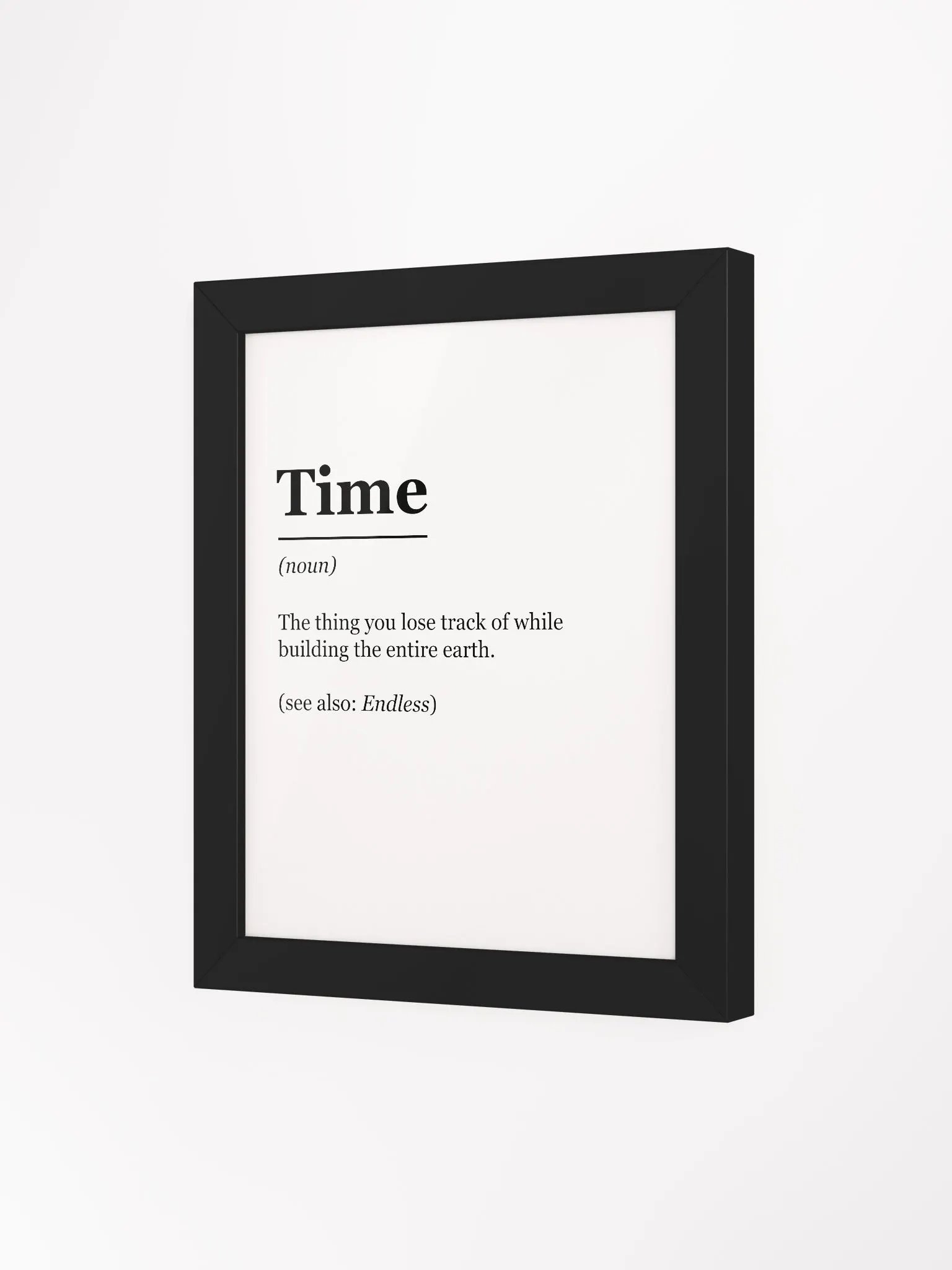 "Time: Defined" Framed Poster product image (3)