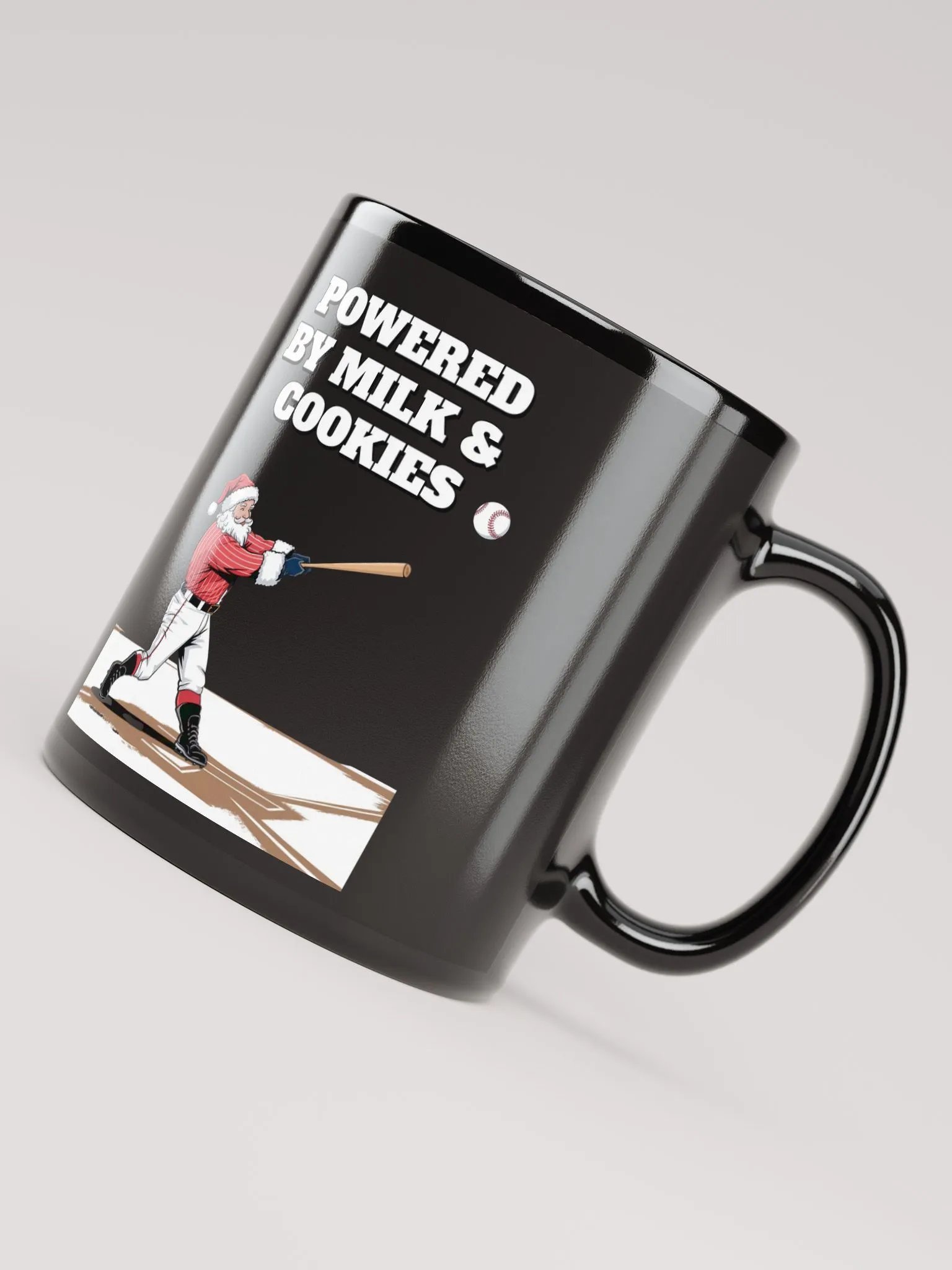 Powered By Milk And Cookies - Baseball Black Mug product image (7)